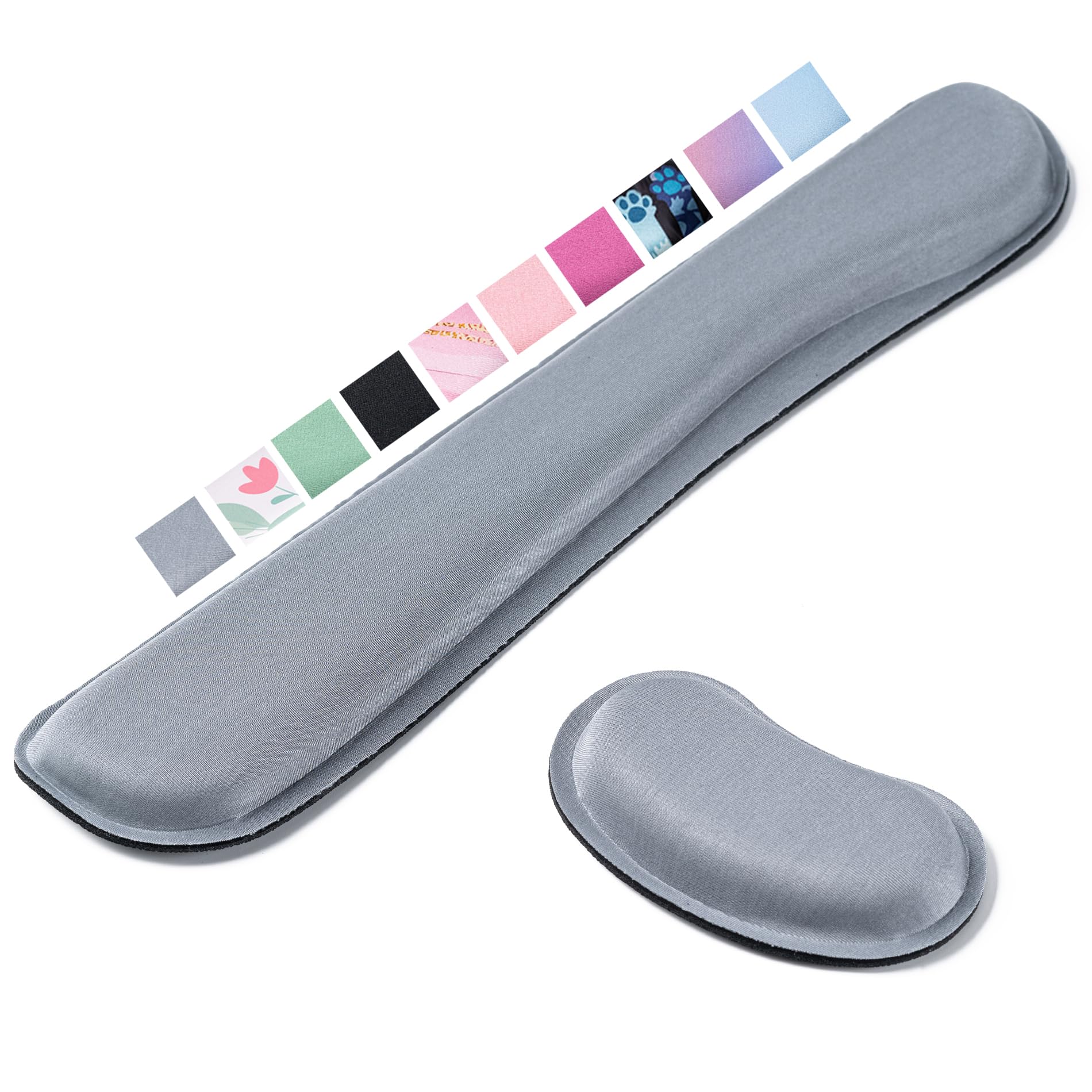 Hoewina Keyboard Wrist Rest,Ergonomic Wrist Rest,Superfine Fabric and Gel Memory Foam Wrist Pad for Computer Keyboard for Easy Typing & Pain Relief, Suitable for Office, Family, Outdoor, Bean Green