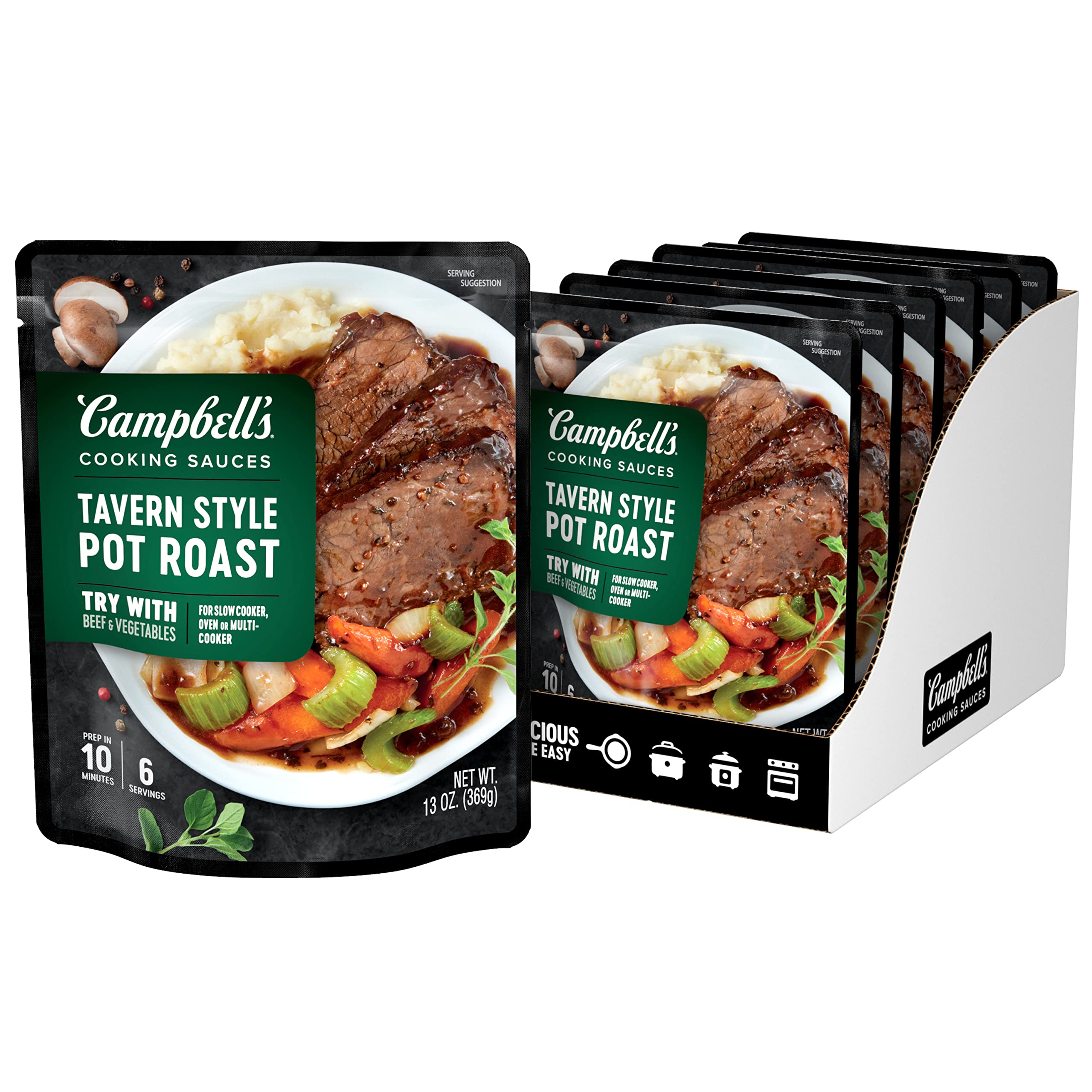 Campbell's Cooking Sauces, Hearty Beef Stew, 12 Oz Pouch