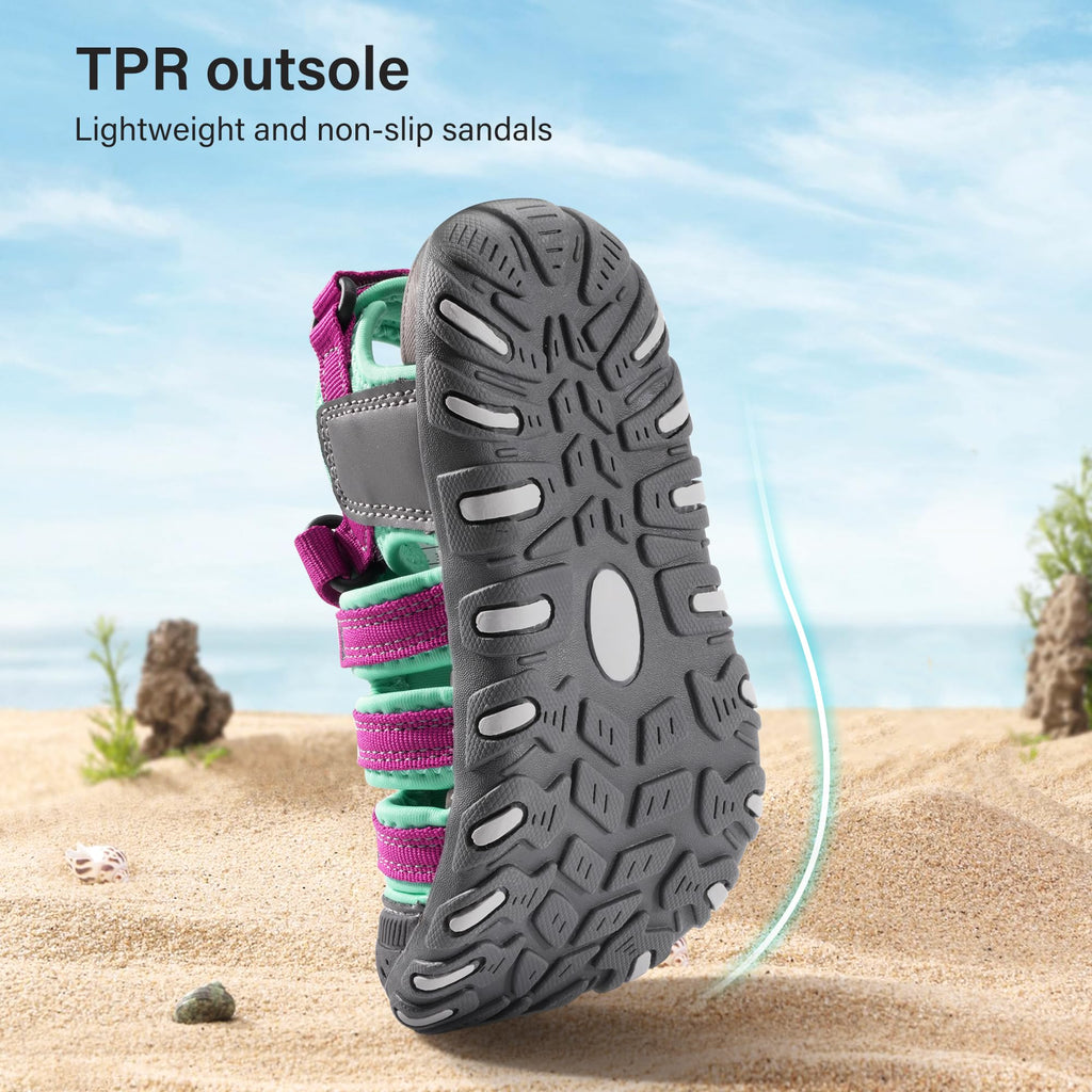 Stelle Girls Sport Water Sandals Kids Hiking Sandals Boys Summer Outdoor Beach Closed-Toe Athletic Shoes for Toddler/Little/Big Kids