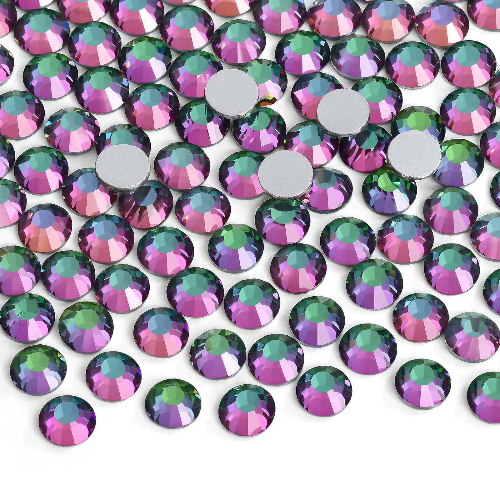 2880 Pieces Flatback Rhinestones Glue Fix Crystal Glass Diamantes Gems for Crafting Nail Art Crafts Decorations Clothes Shoes 1.4 mm (ss3, Amber)