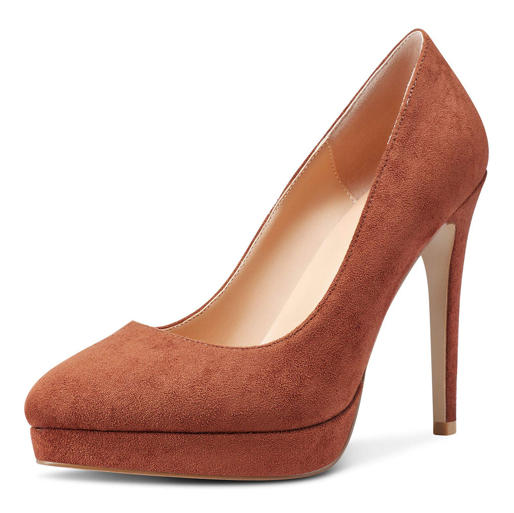 Castamere Womens High Heels Platform Pumps Slip-on Stilettos 12CM Heel Office Dress Shoes