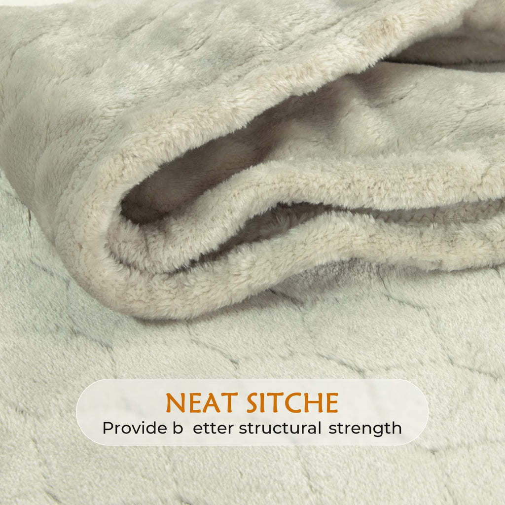 TOONOW Fleece Blanket Fuzzy Plush Throw Blanket 50" x 60", Super Soft Fluffy Bed Blanket Geometric Pattern Comfy Microfiber Flannel Blankets for Couch, Bed, Sofa, Black