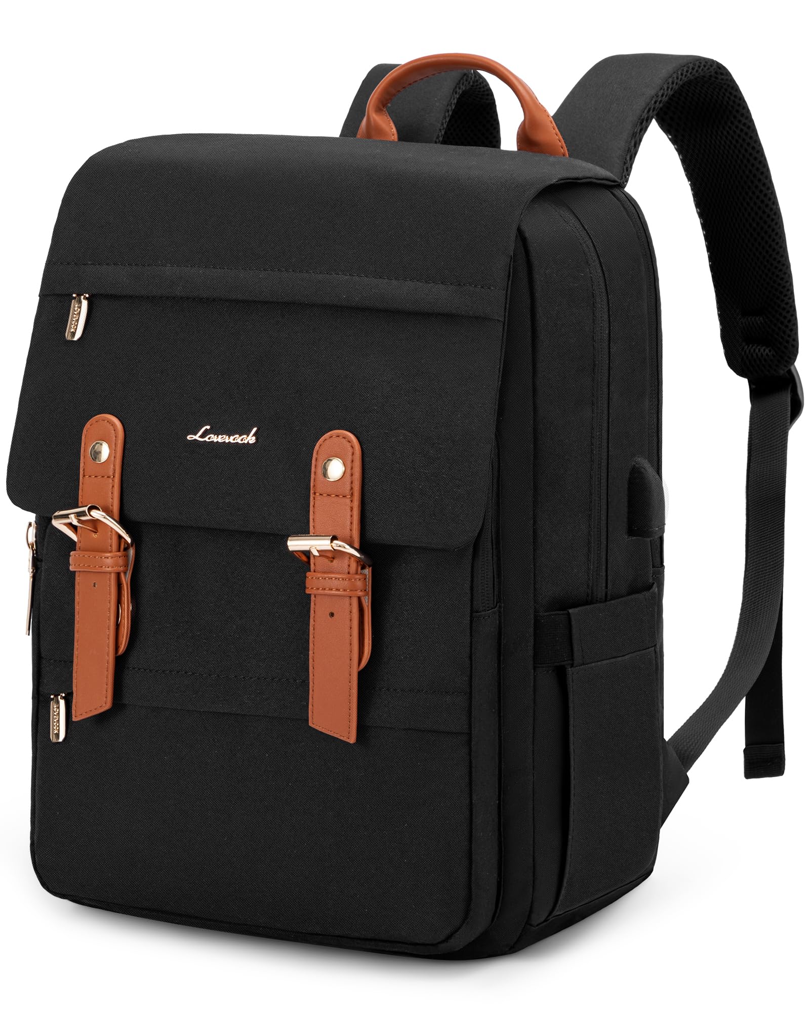 LOVEVOOK Laptop Backpack for Women, 15.6 Inch Vintage Travel Backpack Purse – Airline Approved Large Computer Bag, Lightweight for Nurse Teacher