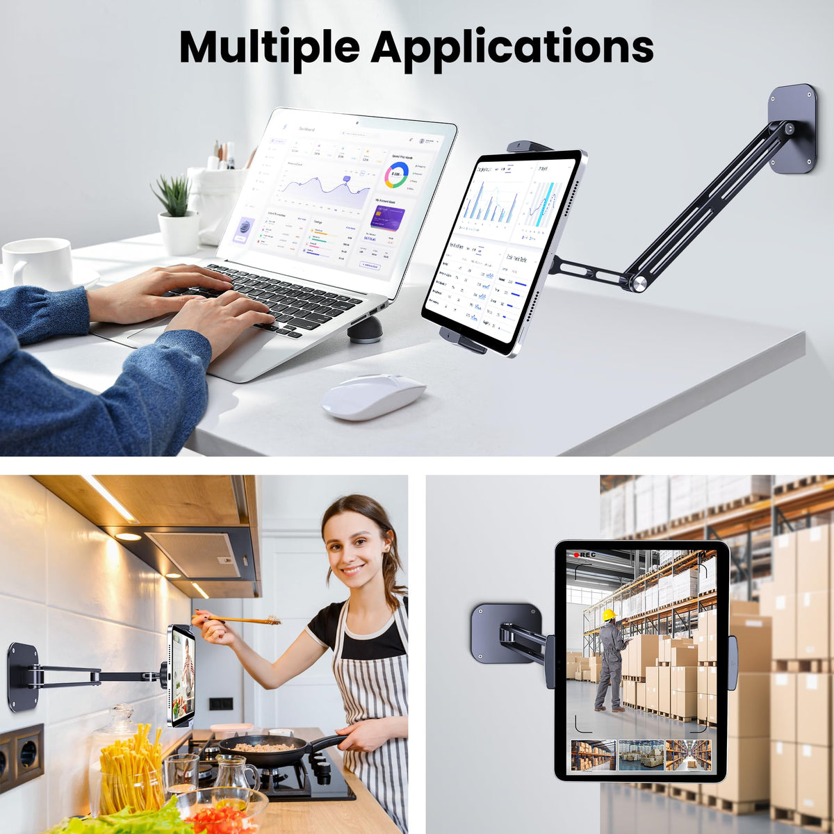 Tablet Wall Mount, Aluminum iPad Wall Mount Holder,