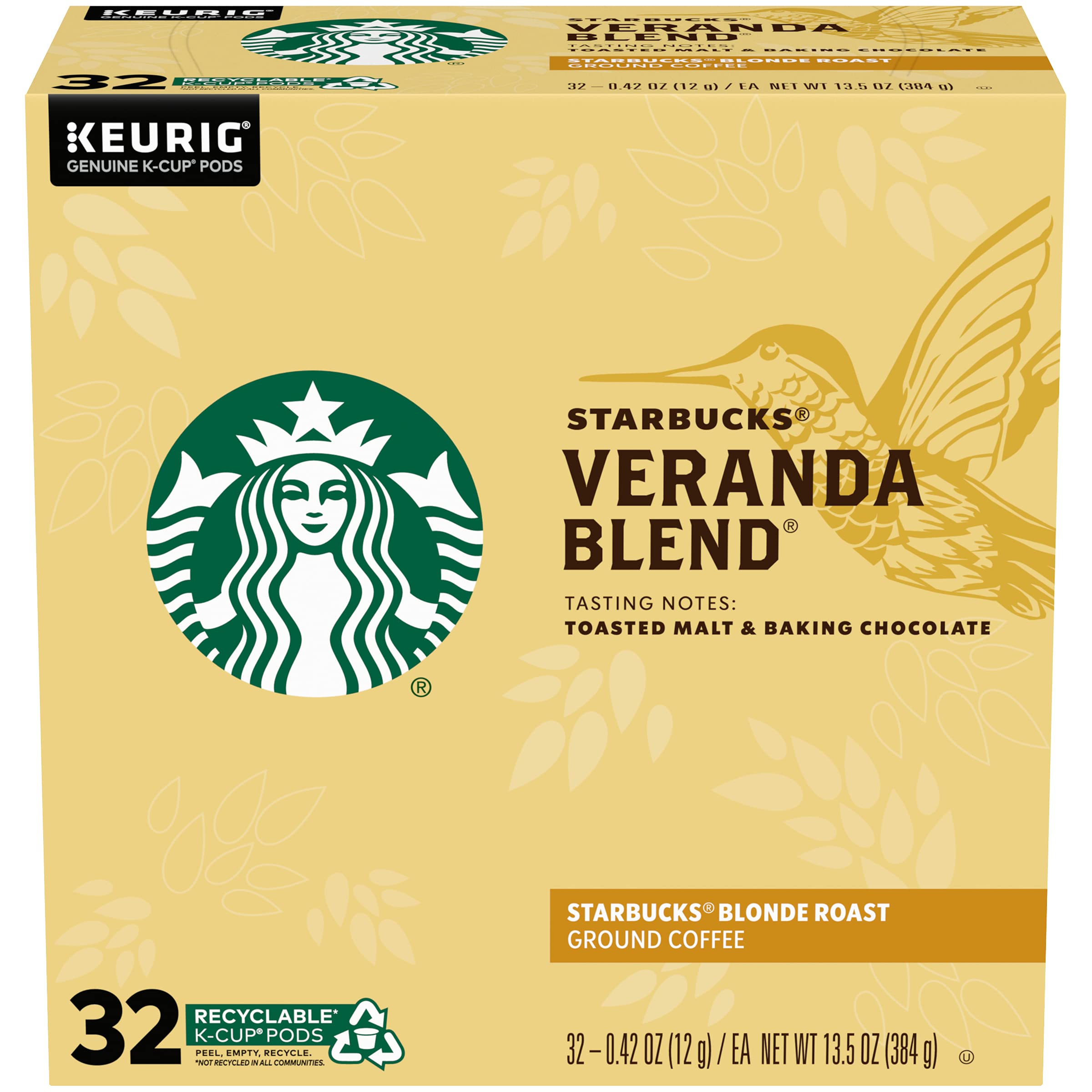 Starbucks K-Cup Coffee Pods, Starbucks Blonde Espresso Roast Hot or Iced Coffee, 22 Keurig Pods