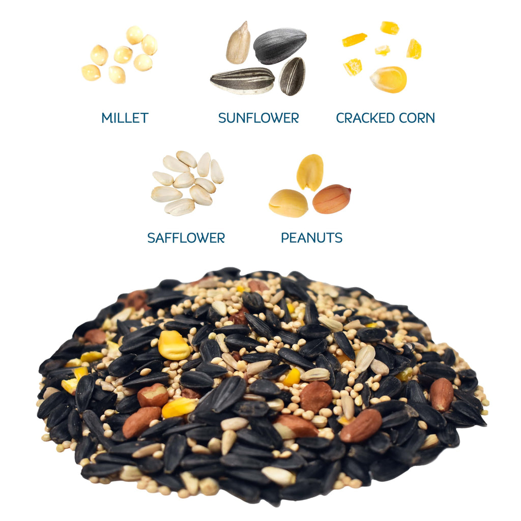 Audubon Park Songbird Blend Wild Bird Food, Bird Food for Outside Feeders, 14-Pound Bag | Year-round outdoor bird food for outside feeders
