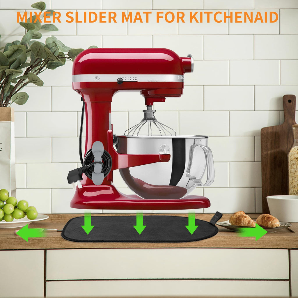 Sliding Mat for Kitchenaid Mixer, Mixer Mover Slider Mat Pad Compatible with Kitchenaid 4.5-5 Qt Tilt-Head Stand Mixer, Kitchen Appliance Slider Mat, Kitchen Aid Mixer Accessories