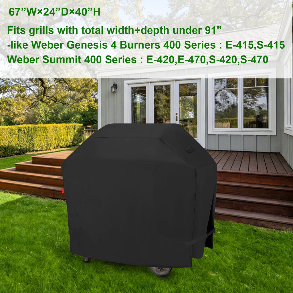 Outdoor Waterproof Small Grill Cover Fits for Weber Spirit 210 Series(E 210,S 210,E 215), Charbroil, Kenmore Grills, Heavy Duty 2 Burner BBQ Cover 30",Compared to Weber 7105