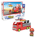 Tile Town Fire Station Magnetic Tiles Set, 66 Piece Kids Magnet Toy, Innovative Action Play Magnetic Tile Building Set Ages 3-6, Amazon Exclusive