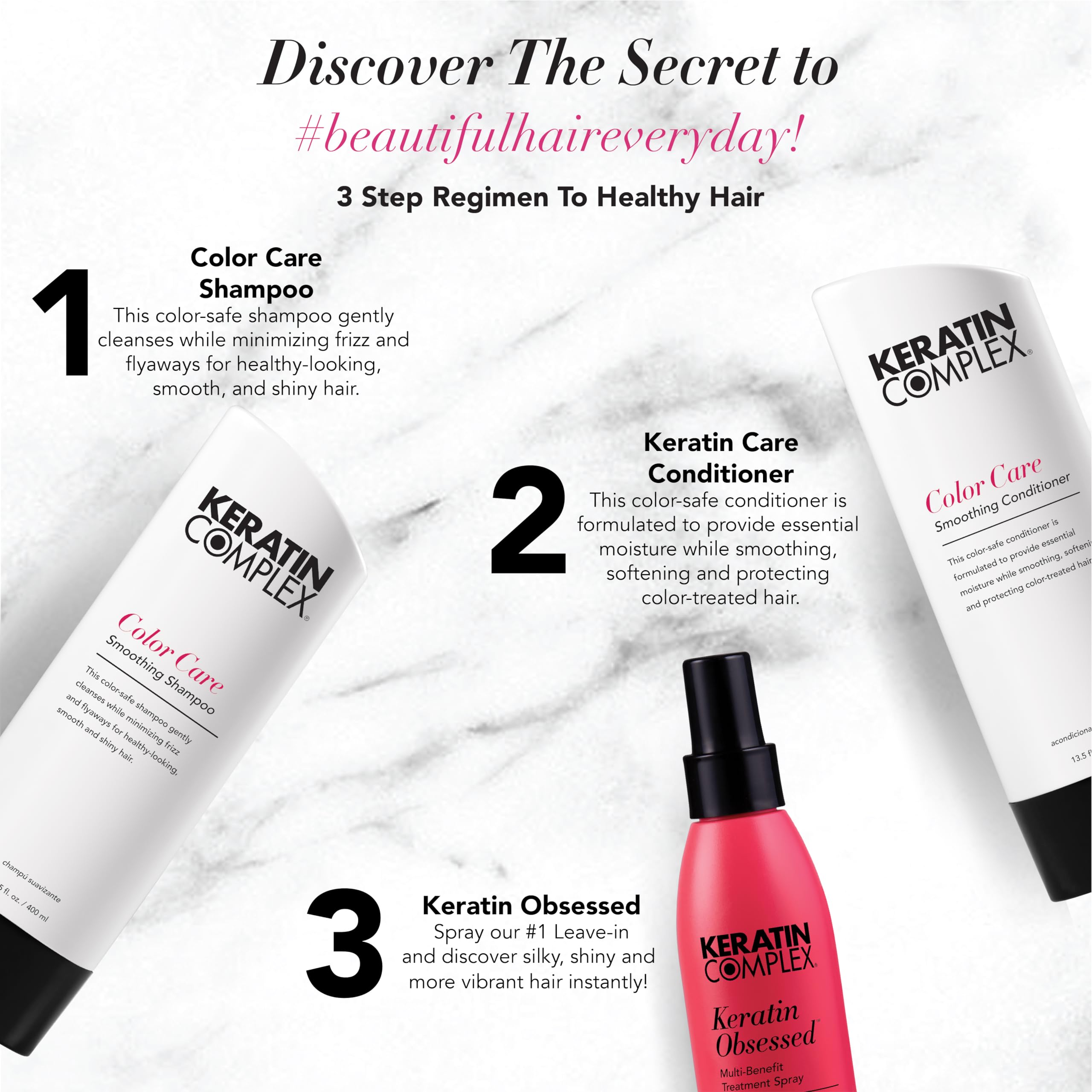 Keratin Complex Retail Kit with Shampoo, Conditioner, and Keratin Obsessed 5oz