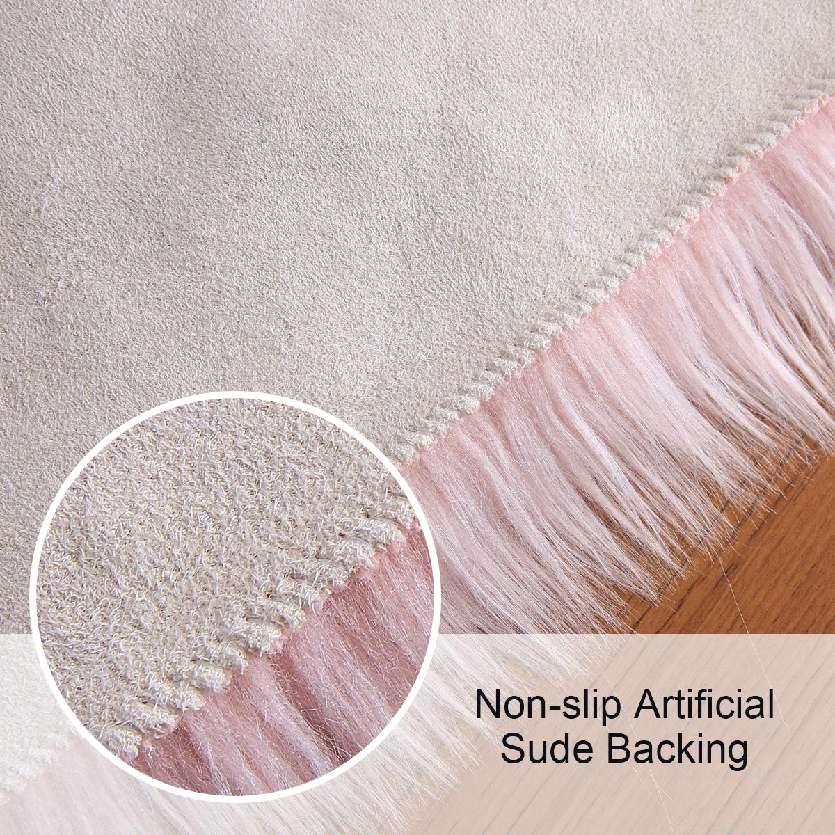 Softlife Black Faux Fur Sheepskin Chair Cover Seats Cushion Pad Super Soft Area Rugs for Living Bedroom Sofa Dorm (1.6ft x 1.6ft)