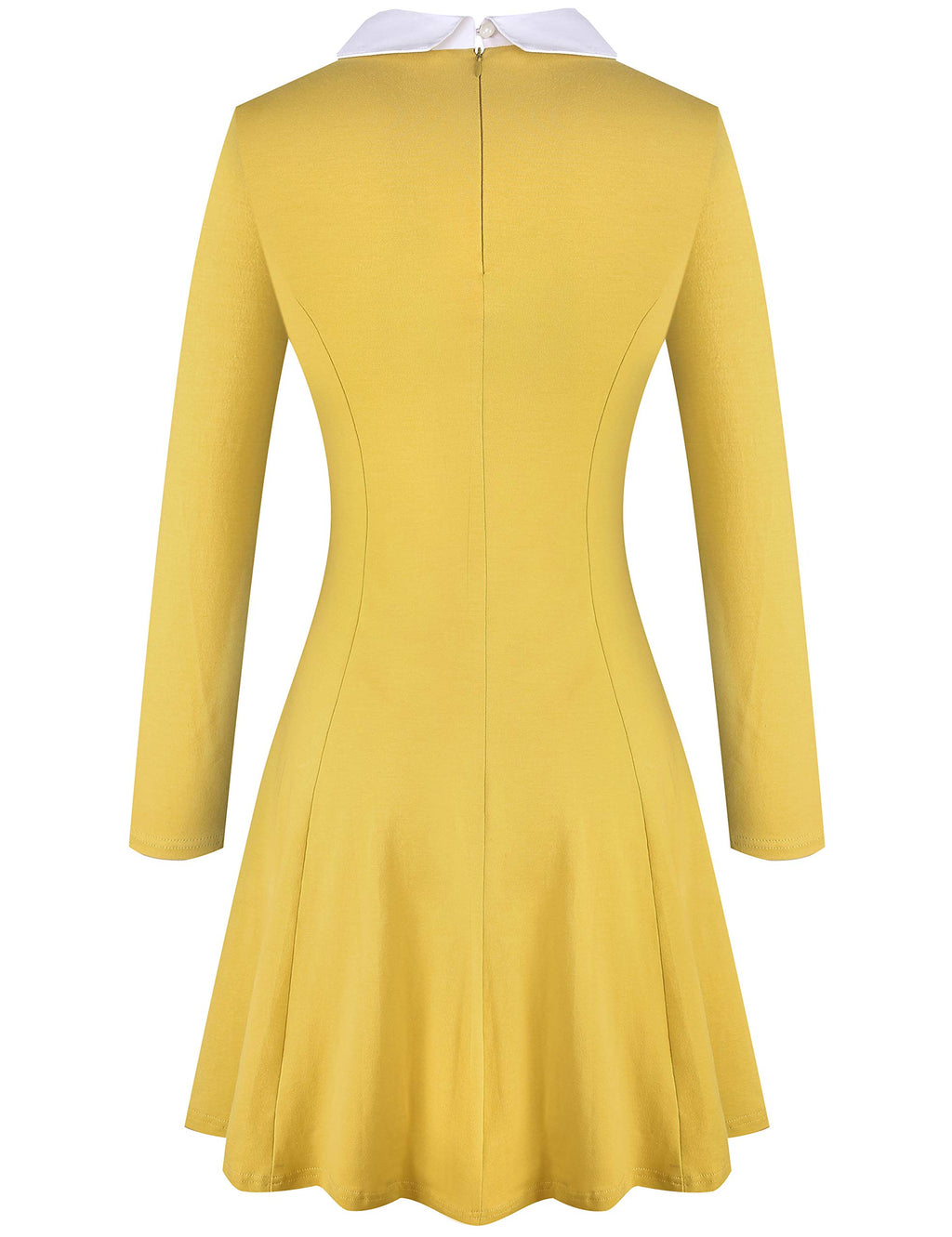 Aphratti Women's Long Sleeve Fall Dresses 2025 Casual Peter Pan Collar A Line Fit and Flare Skater Goth Dress