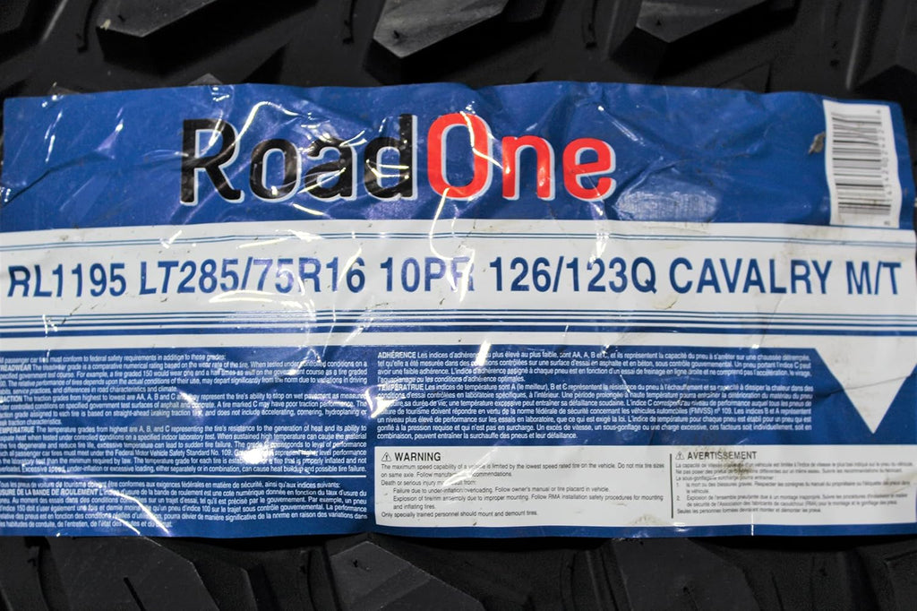 Roadone Cavalry M/T 126Q Mud Tire 285/75R16 2857516 LRE 126Q