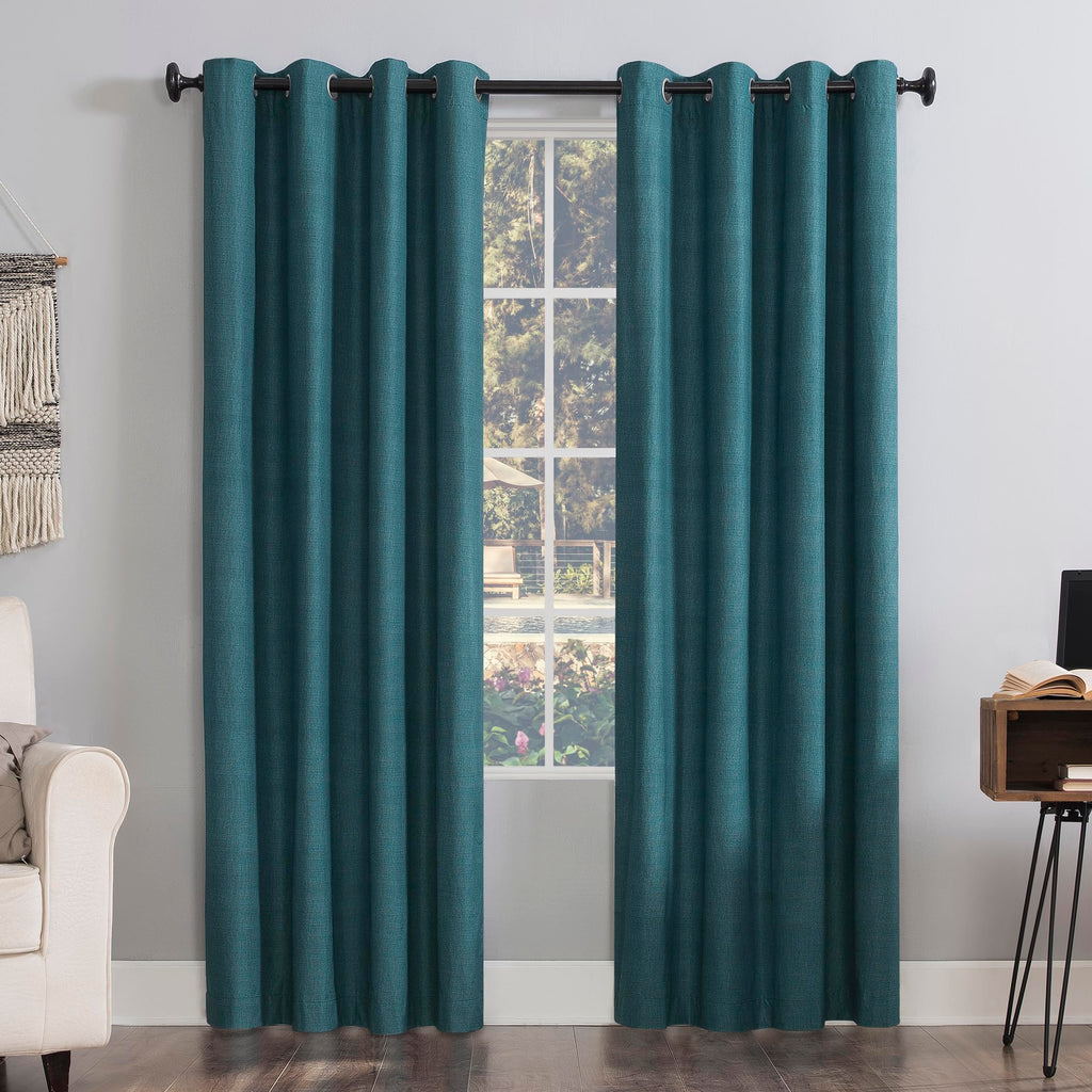 Sun Zero Columbia Thermal Insulated 100% Blackout Grommet Curtain Single Panel, 50" x 63", Cedar Orange