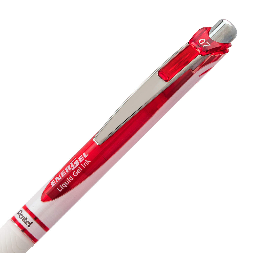 Pentel EnerGel Pearl RTX Retractable Liquid Gel Pen, (0.7mm), Medium Line, Needle Tip, Black Ink, Pack of 2 (BLN77WBP2A)