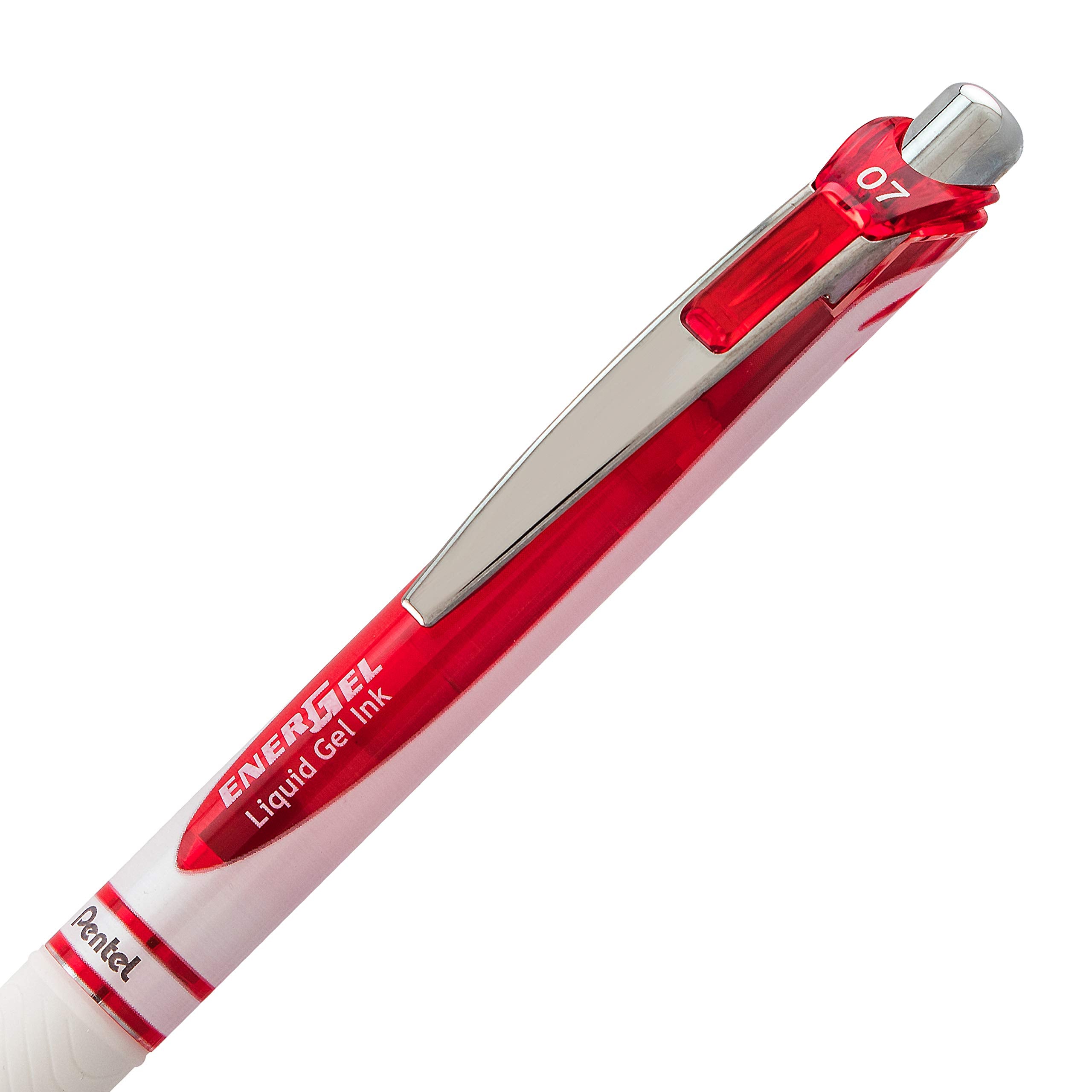 Pentel EnerGel Pearl RTX Retractable Liquid Gel Pen, (0.7mm), Medium Line, Needle Tip, Black Ink, Pack of 2 (BLN77WBP2A)