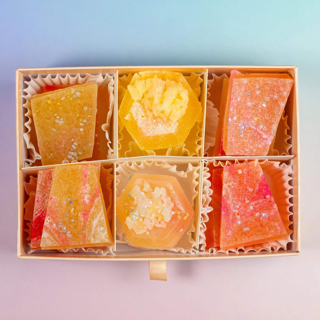 Silky Gem - Edible Lychee Flavored Aurora Crystal Candy, 8-10 pieces, Kohakutou, Edible Gem, Vegan, Gluten Free, ASMR