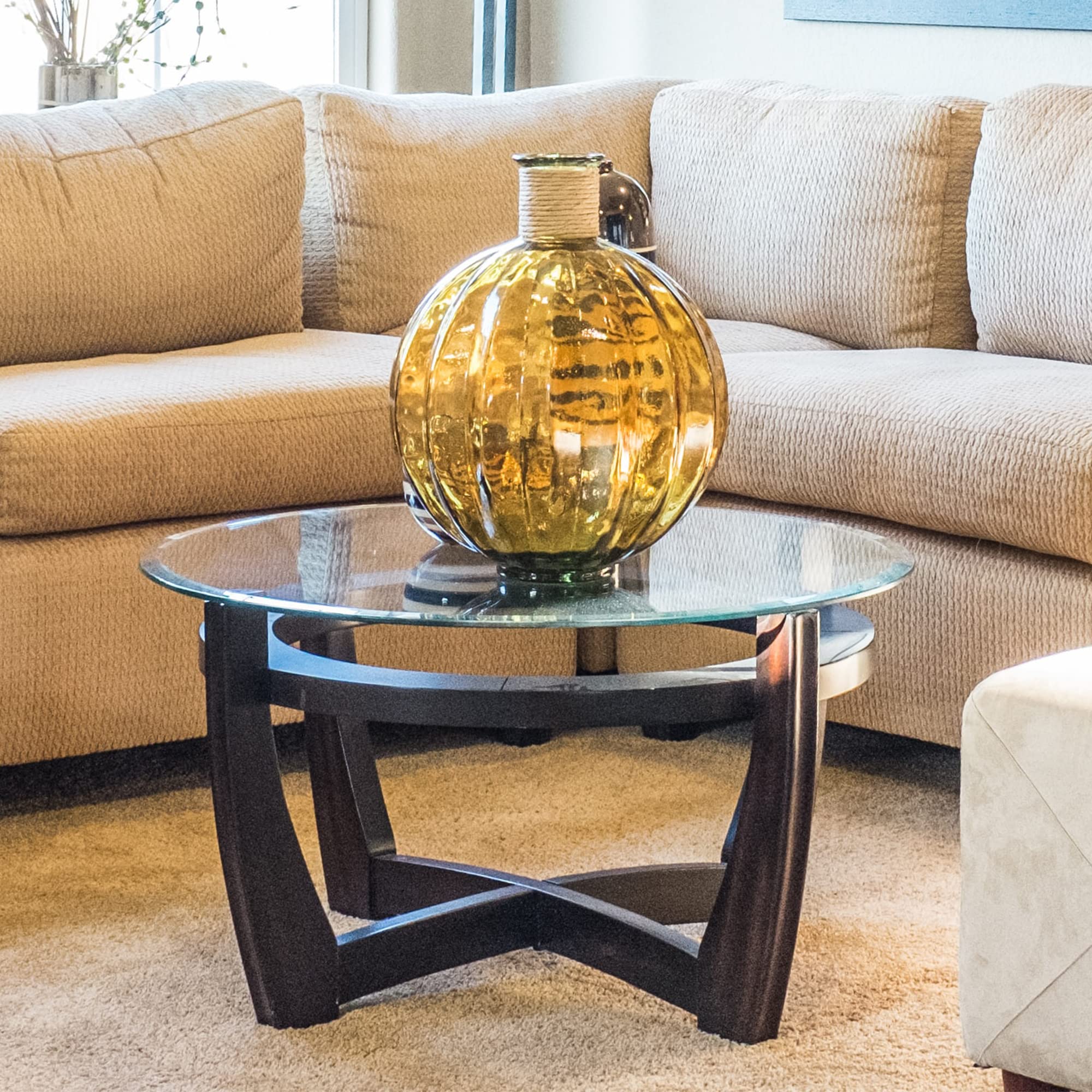 12" Inch Round Glass Table Top 1/2" Thick Tempered Beveled Edge by Fab Glass and Mirror