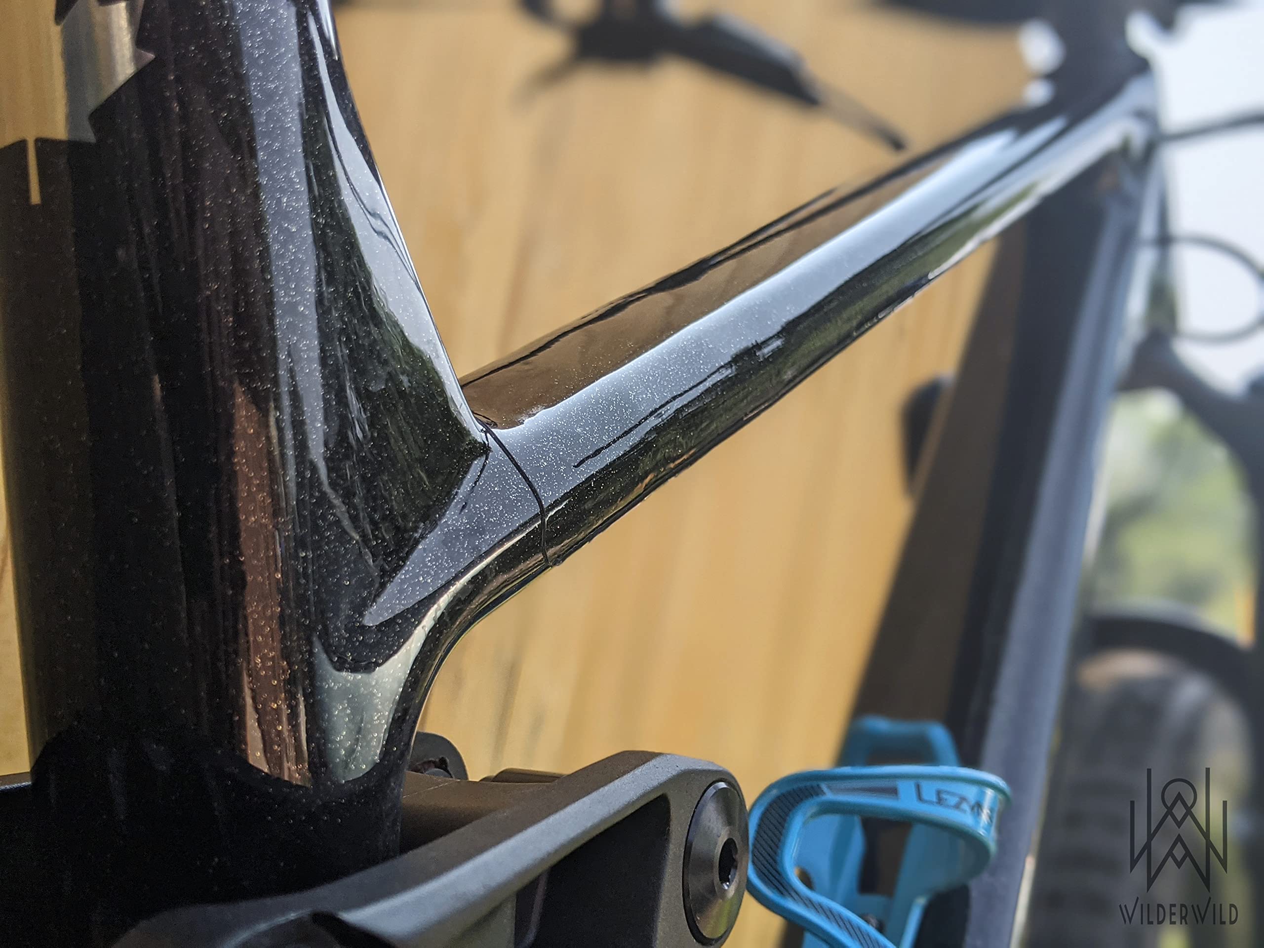 Bike Frame Protection Tape- High Impact Clear Vinyl Wrap Includes Tool (4”x72) Bicycle Frame Protector, Mountain Bike Frame Guard Chainstay Protector (Art Deco)