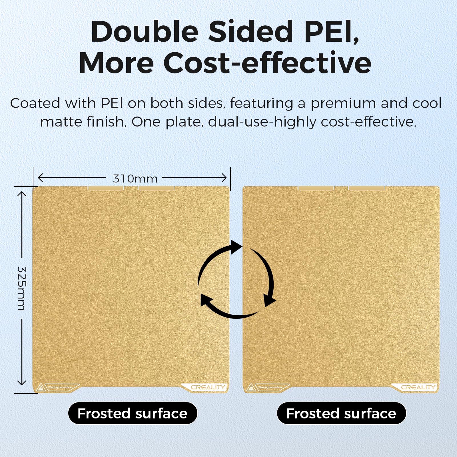 Creality Ender 3 V4 Build Plate, Original PEI Printing Plate Kit 225*250mm, Flexible Spring Steel Magnetic Platform Plate, Easy Print Removal, Heat Resistant For Creality Ender 3 V4 Combo 3D Printer