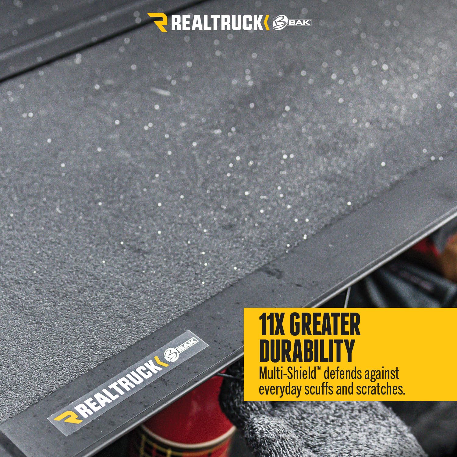 RealTruck BAK BAKFlip F1 Hard Folding Truck Bed Tonneau Cover | 772133 | Fits 2020-2026 Chevy/GMC Silverado/Sierra 2500/3500HD 6' 10" Bed (82.2")