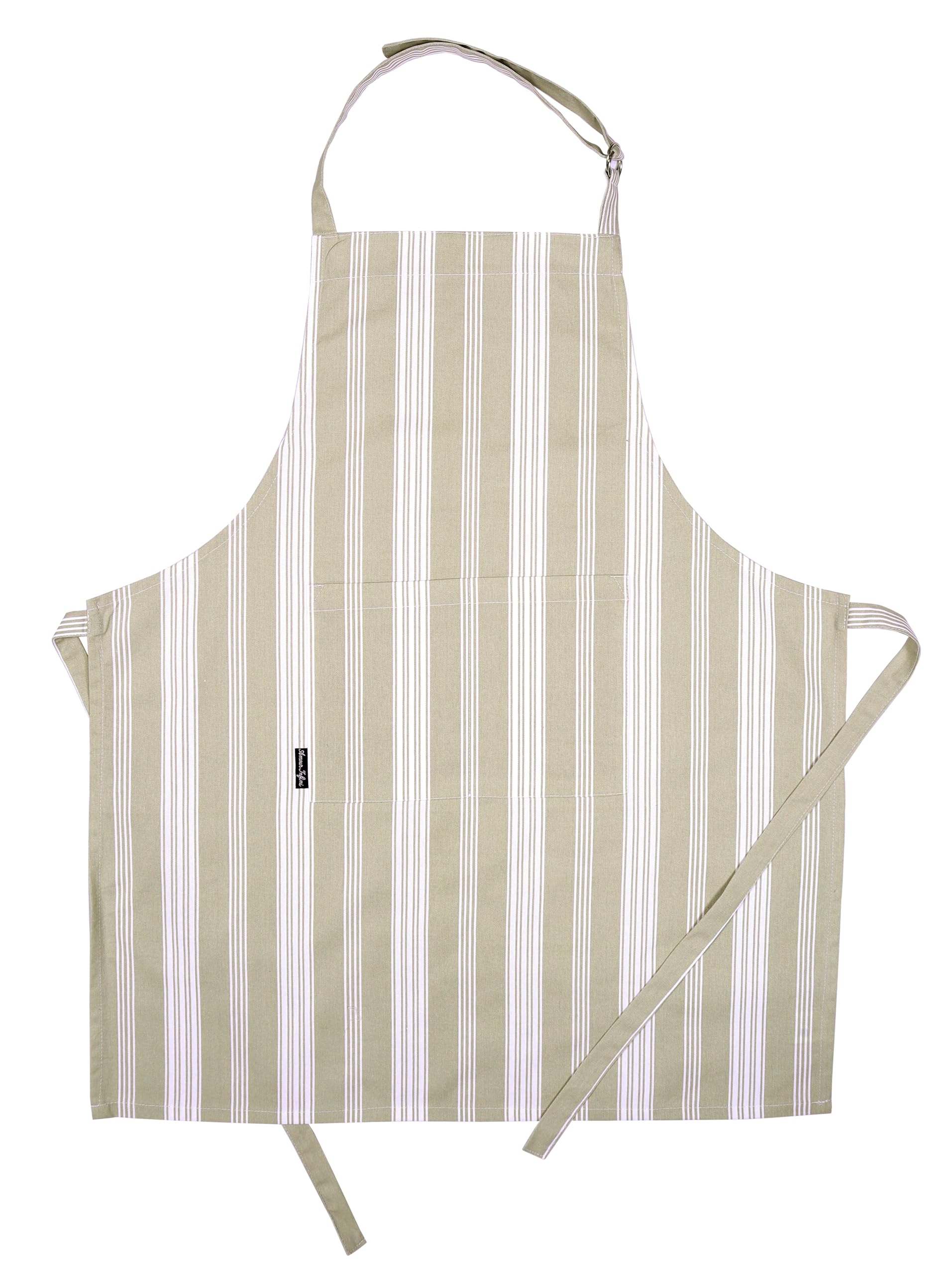 AMOUR INFINI Cotton Aprons for Women with Pocket, Adjustable Strap & Waist Ties - Washable Aprons for Baking, Cooking, Gardening (27.5 x 33 Inches - Blooming Floral)