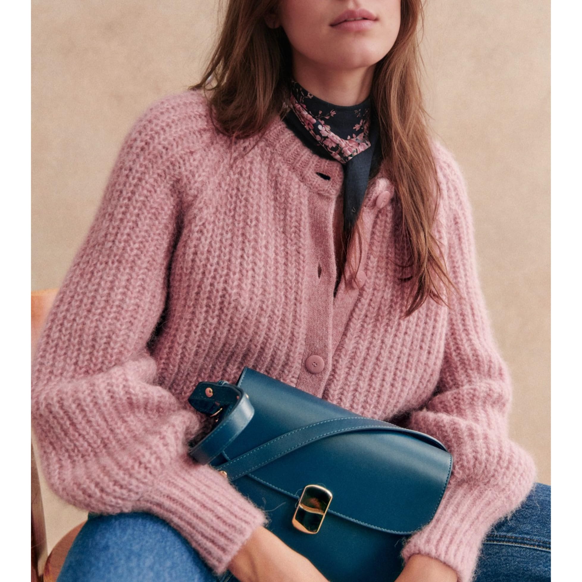 Hixiaohe Cardigan Sweater for Women Long Sleeve Button Y2K Chunky Knit Sweater Fall Casual Open Front Outwear Knitwear Coat