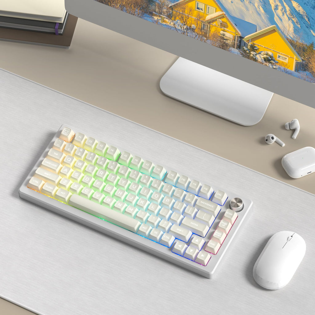 dagaladoo Black Topographic keycaps Double Shot PBT keycaps Shine Through Keyboard Keys Side Printed Key caps Cherry Profile Custom keycap Set for100%, 75%, 65%, 60% US Layout Mechanical Keyboard