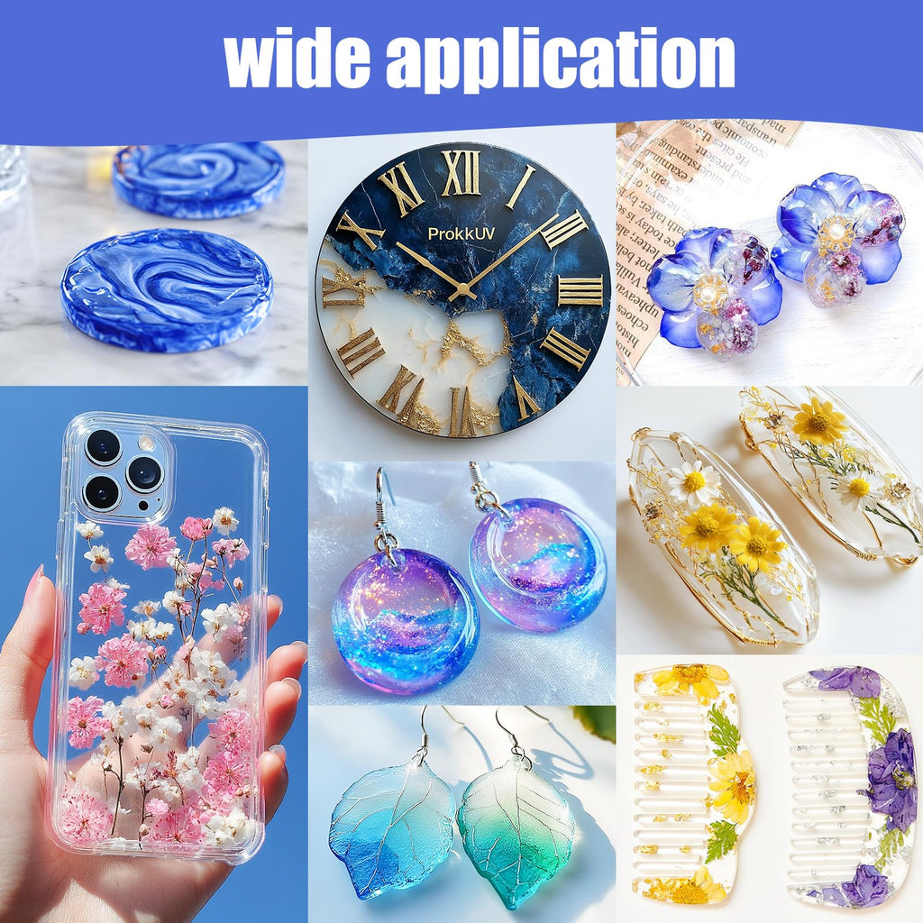Epoxy Resin Kit, 1Gallon Kit Crystal Clear Resin Epoxy, Bubble Free, No Yellowing, UV Resistant, Food Safe with, Easy Mix 1:1 for DIY Crafts Jewelry Making
