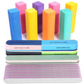 FANDAMEI Nail Files and Buffers, 20PCS Nail File Kit. Rectangular Nail Buffer Block & 100/180 Grit 7 Way Nail File & Polishing Buffer. Nail Prep Kit. Professional Manicure Nail Tools