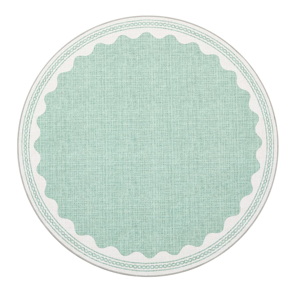Scalloped Rug 2x3 Rugs for Entryway, Solid Blue Rugs Small Area Rug Non Slip Scalloped Bath Mat, Washable Front Door Mat Indoor Entrance,Soft Girls Nursery Dorm Carpet for Bedroom Kitchen