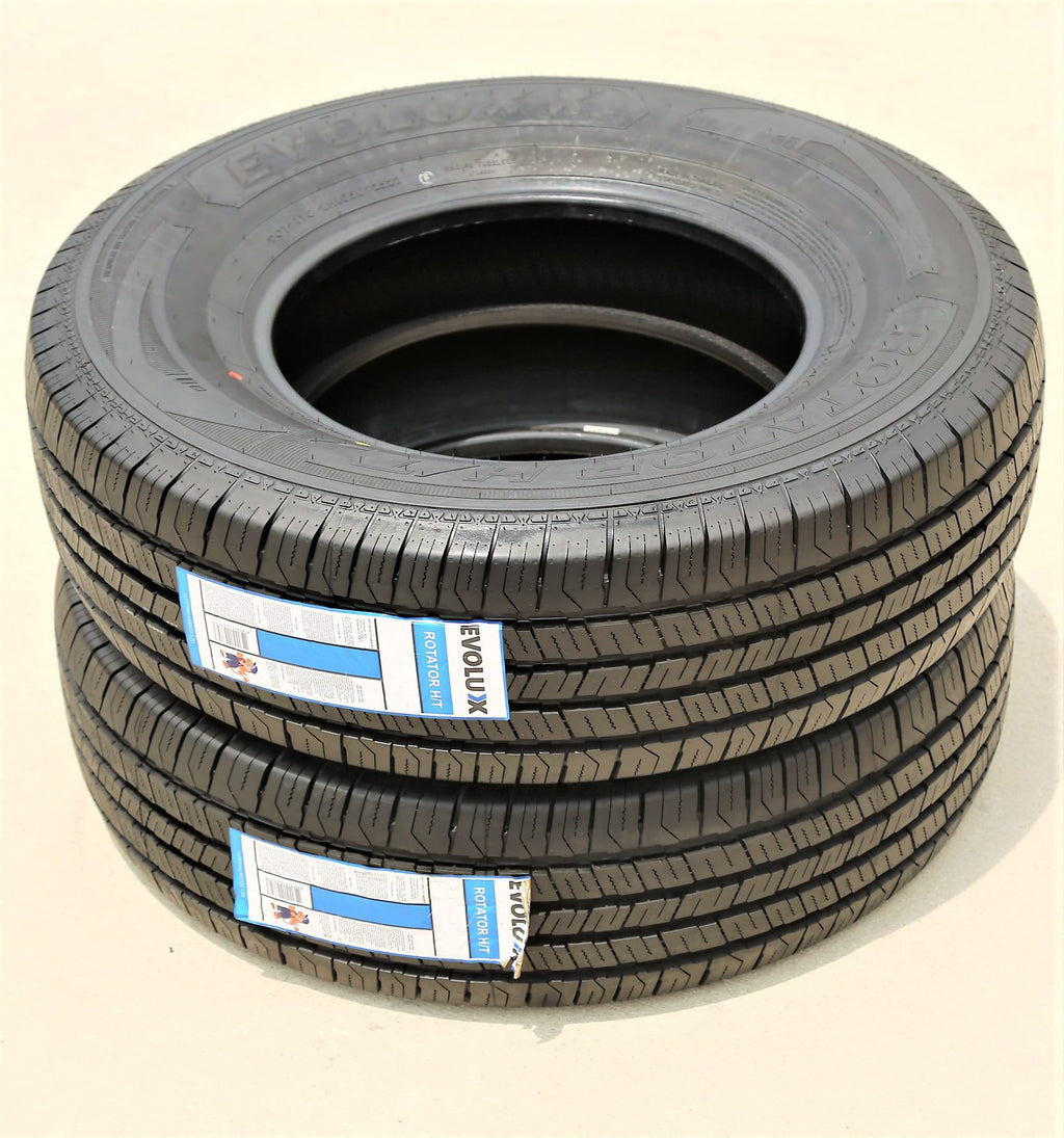 Evoluxx Rotator H/T All-Season Commercial Van Radial Tire-195/75R16 195/75/16 195/75-16 107/105R Load Range D LRD 8-Ply BSW Black Side Wall