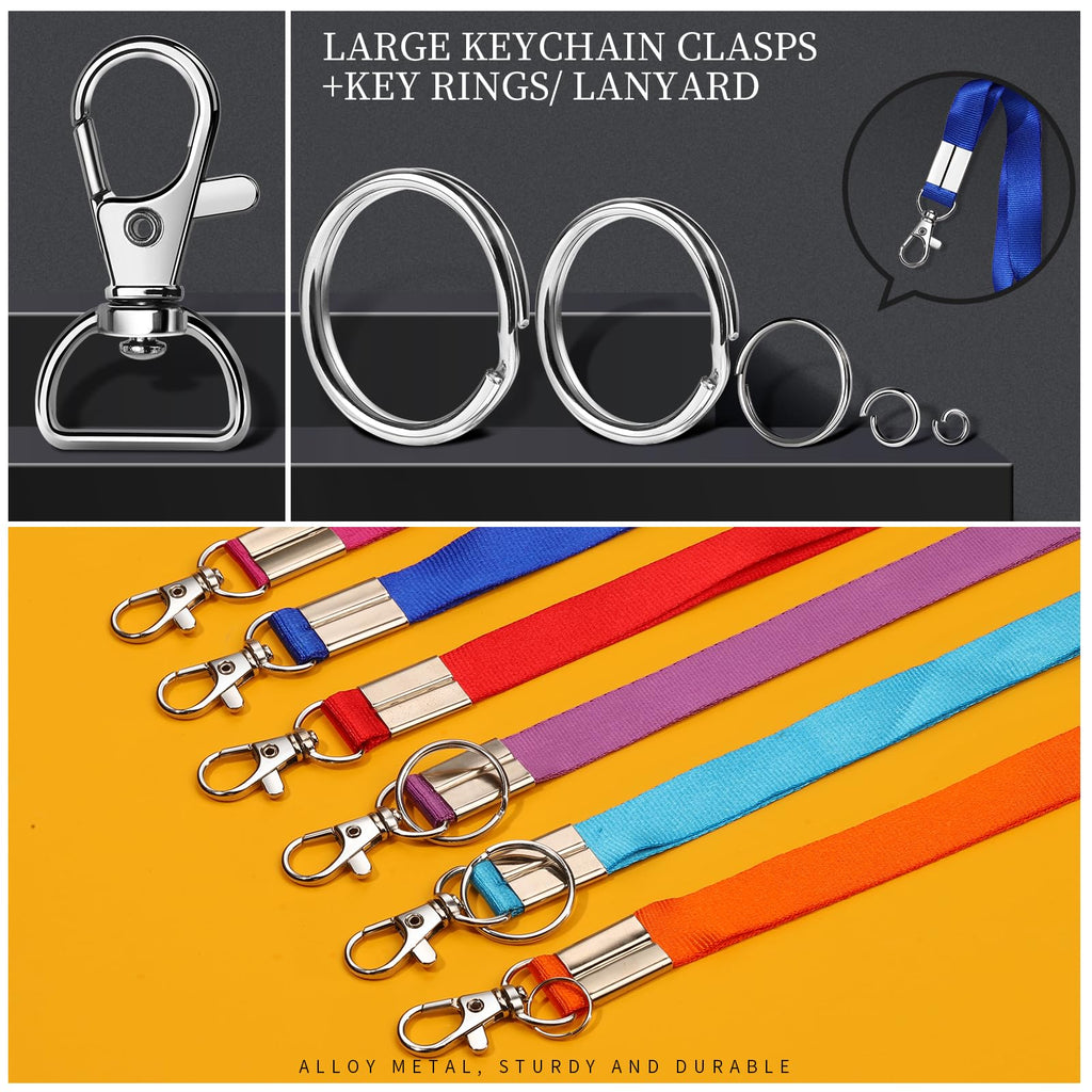 LEOBRO Keychain Making Kit, 265PCS Keychains Clips and Key Rings, Well Crafted Sturdy Key Chain Making Kit, Key Chain Rings, Keychains Hooks, for Key Chains, Lanyard, Jewelry Making, Crafts, Silver