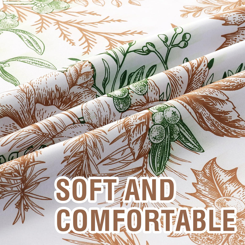 H.VERSAILTEX Blackout Curtains 63 Inch Length 2 Panels Set Floral Print Curtain Drapes for Living Room Thermal Insulated Grommet Window Curtains for Bedroom - Traditional Floral in Antique Green