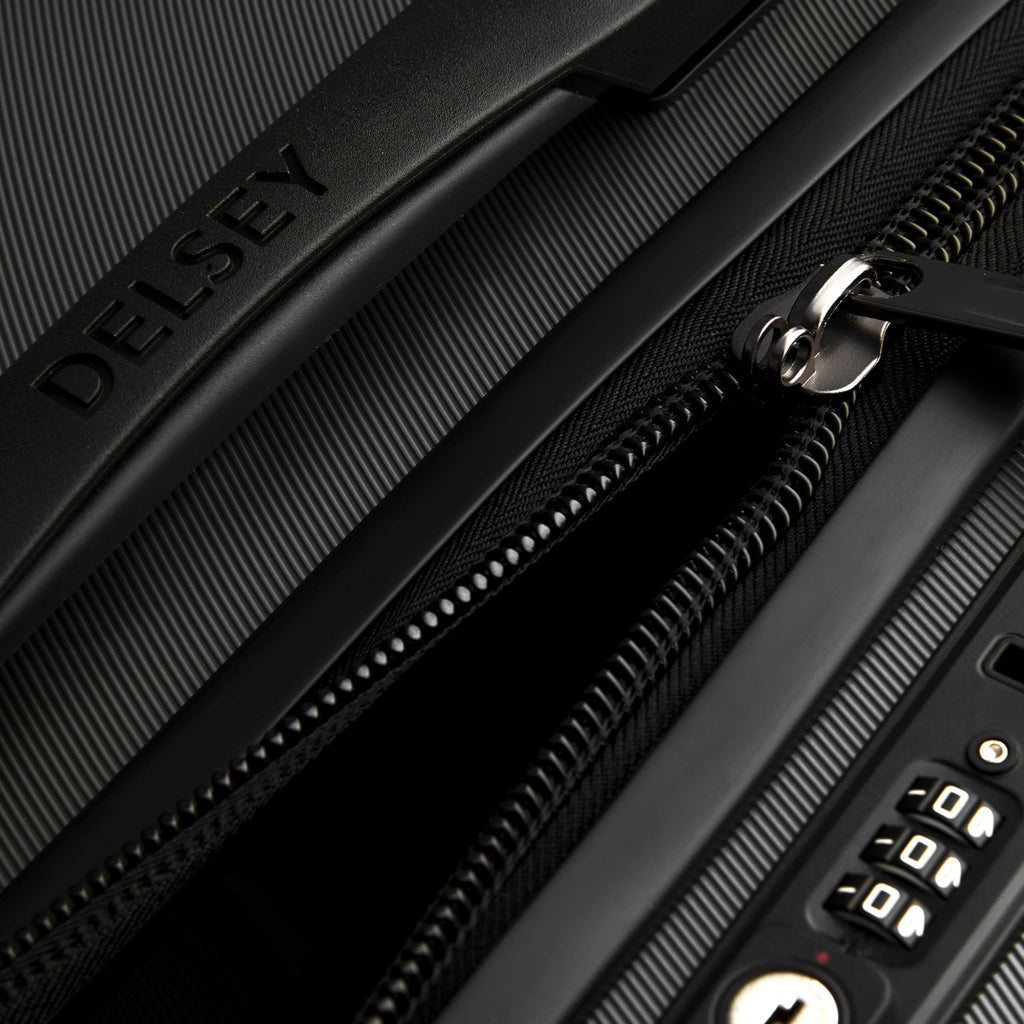 DELSEY PARIS Cruise 3.0 Hardside Expandable Luggage with Spinner Wheels, Black, Carry on 20 Inch