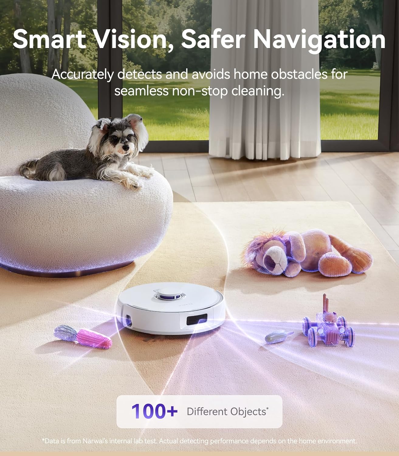NARWAL Freo Z10 Turbo Robot Vacuum and Mop Combo, 25,000Pa Powerful Cleaning for Every Surface, Tangle-Free for Pet Hair, Smart Obstacle Avoidance, Self-Emptying, Mop Washing, for Carpet & Hard Floors