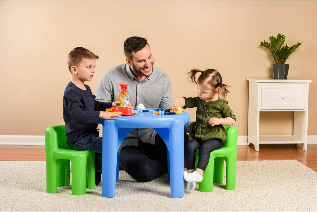 Little Tikes Bright 'n Bold Table & Chairs, Green/Blue, 24 x 24 x 18