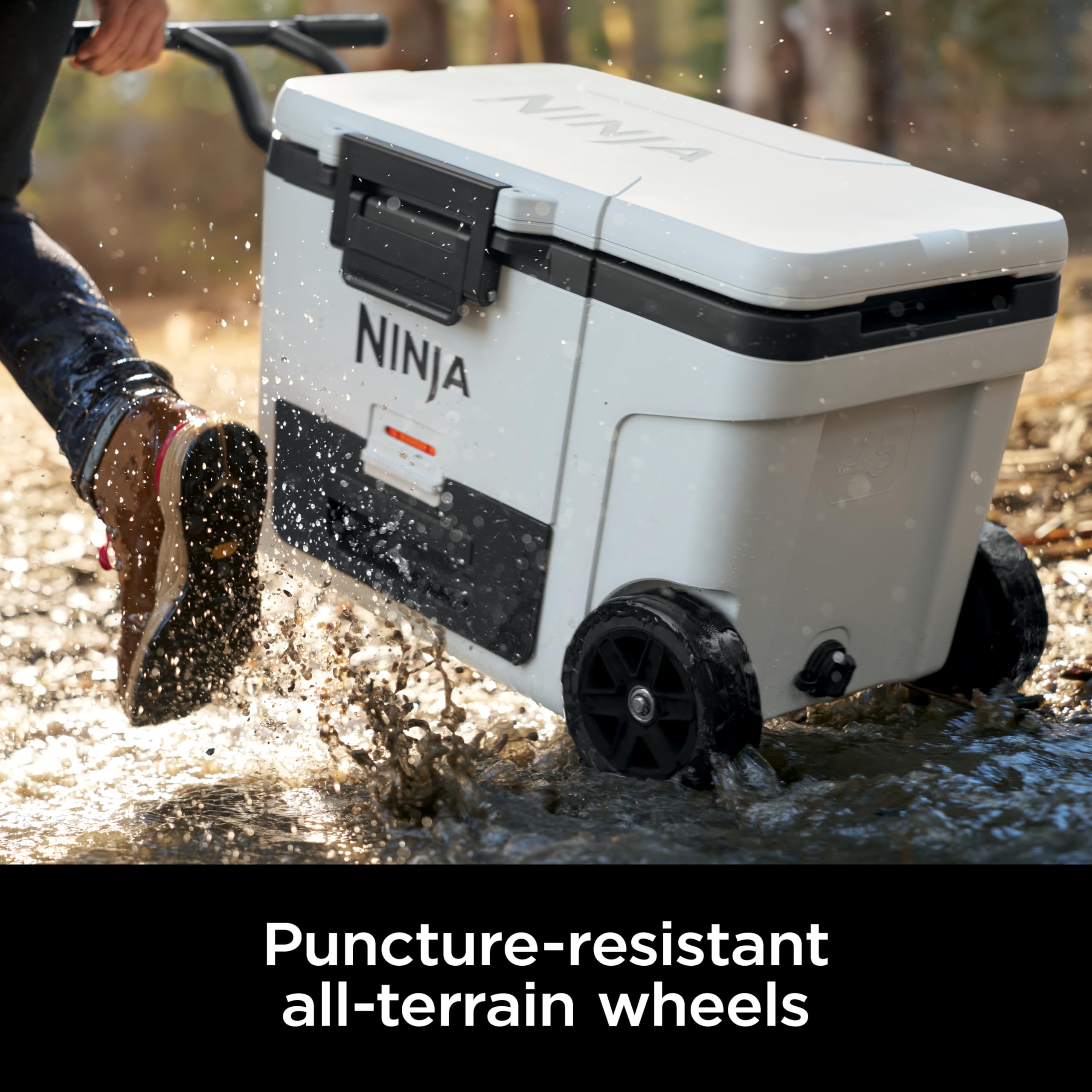 Ninja FrostVault | 65qt Wheeled Cooler with Cold Dry Zone | Integrated Fridge-Temp Dry Storage Drawer | Premium Heavy-Duty Insulated Cooler | Keeps Ice for Days | Charcoal Gray | FB265CG