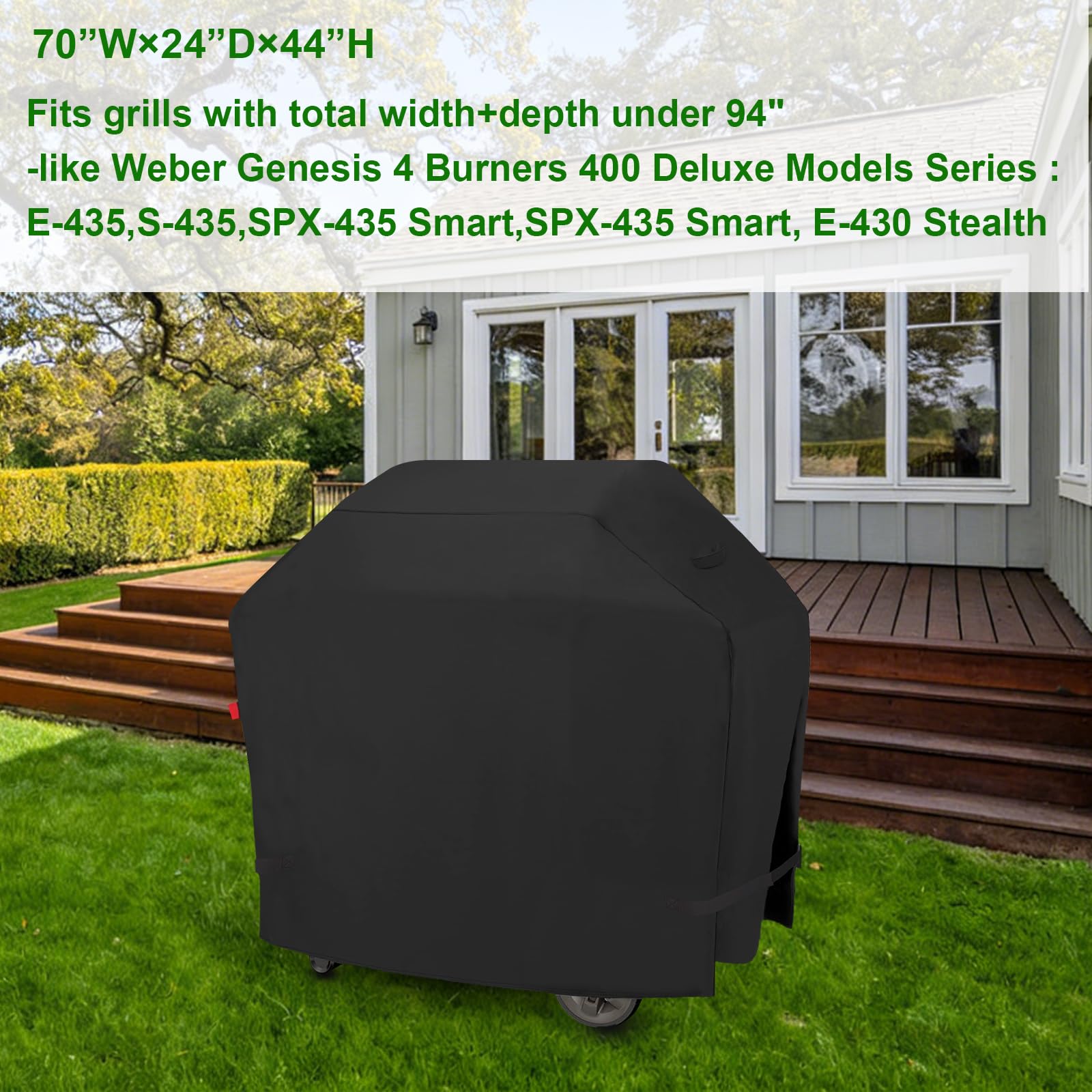 Outdoor Waterproof Small Grill Cover Fits for Weber Spirit 210 Series(E 210,S 210,E 215), Charbroil, Kenmore Grills, Heavy Duty 2 Burner BBQ Cover 30",Compared to Weber 7105