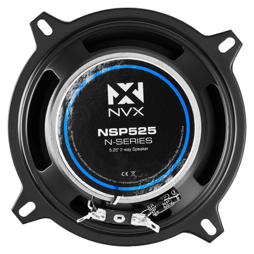 NVX NSP35 3.5" Car Speakers, 200W Max, 70W RMS, 2-Way Coaxial w/Silk Dome Tweeters & Built-in X-Overs, Easy to Install in Cars/Trucks/Doors (Pair)