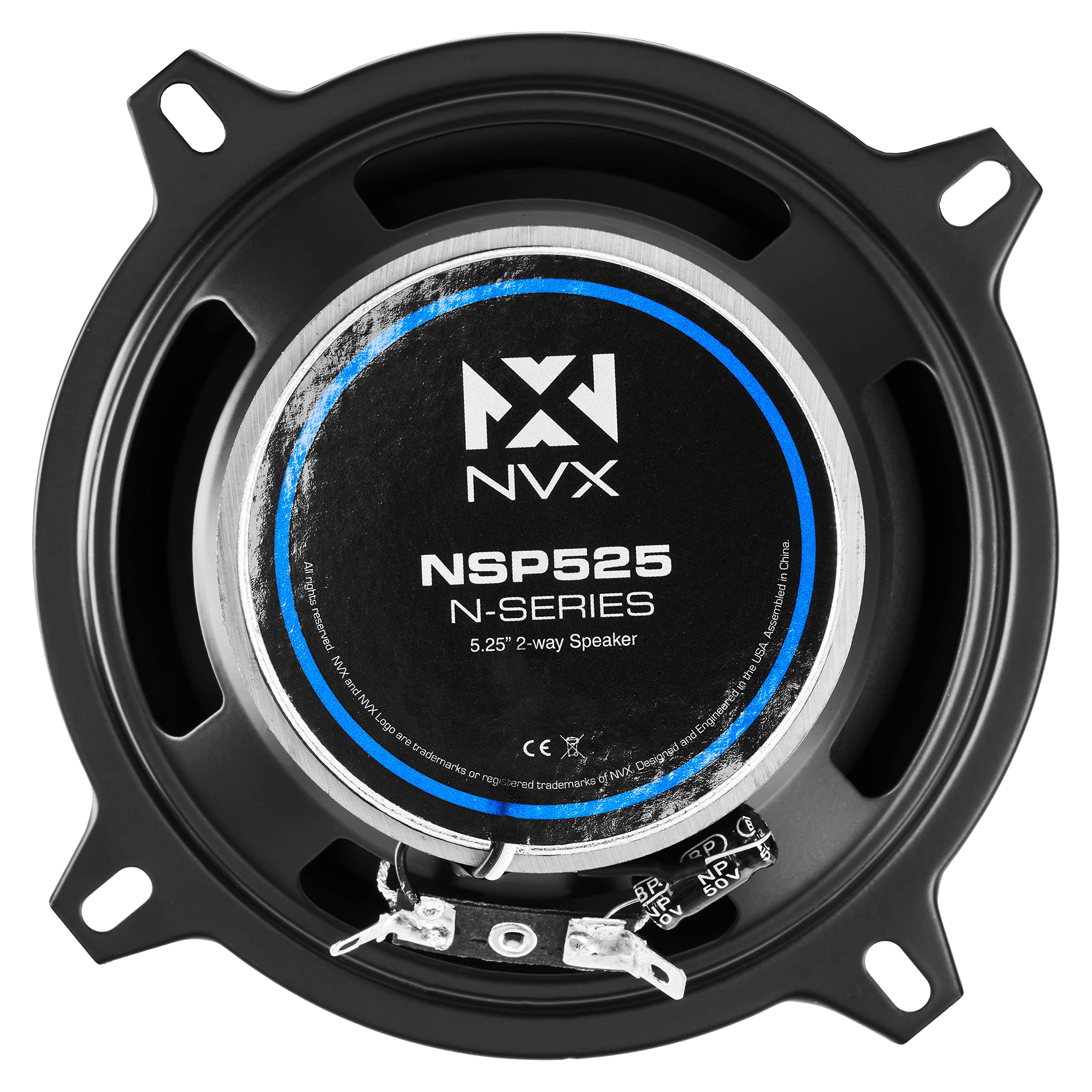 NVX NSP35 3.5" Car Speakers, 200W Max, 70W RMS, 2-Way Coaxial w/Silk Dome Tweeters & Built-in X-Overs, Easy to Install in Cars/Trucks/Doors (Pair)