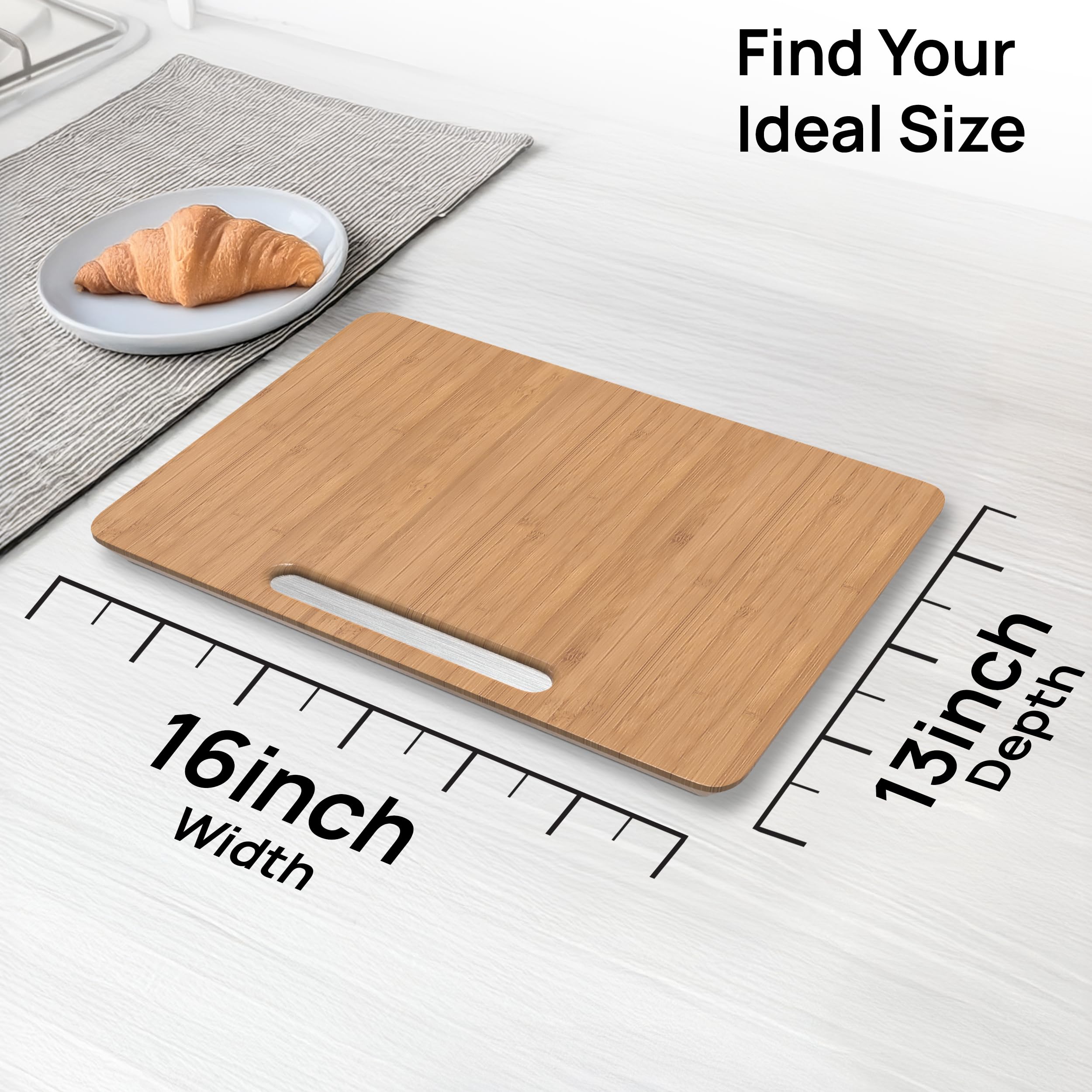 Ibyx Premium Bamboo Mixer Slider for KitchenAid 4.5-5 Qt Tilt-Head Stand Mixer - Food-Grade Appliance Slider Mat for Kitchen Countertop Storage Accessories (Black)