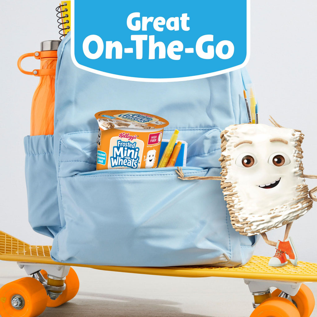 Kellogg's Frosted Mini-Wheats Cold Breakfast Cereal, High-Fiber, Whole Grain, Family Size, Original, 24oz Box (1 Box)