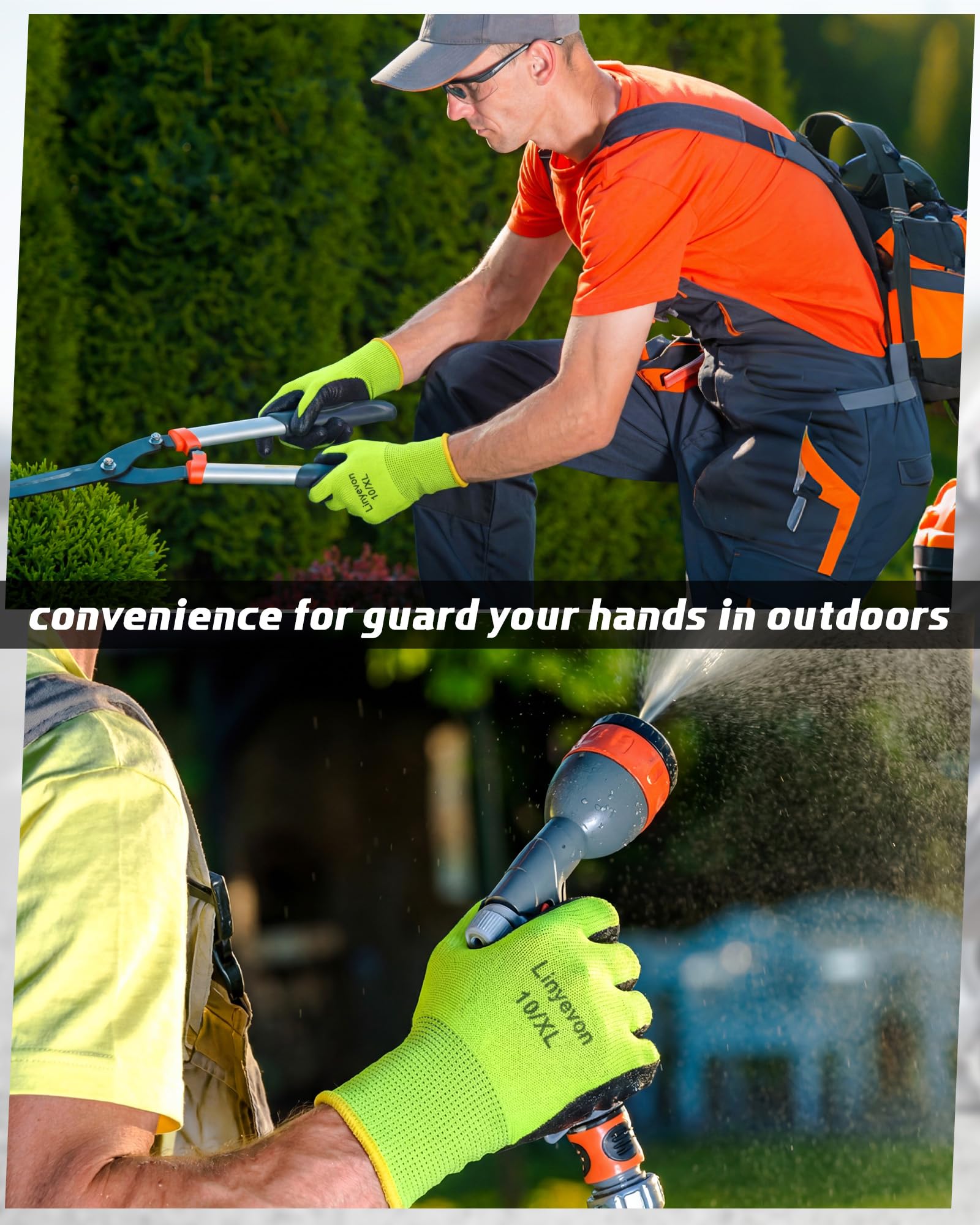 Maxcheck PU Coated Gloves Bulk, Reusable Rubber Safety Gloves for Men Women Work Warehouse, Mechanic, Woodworking