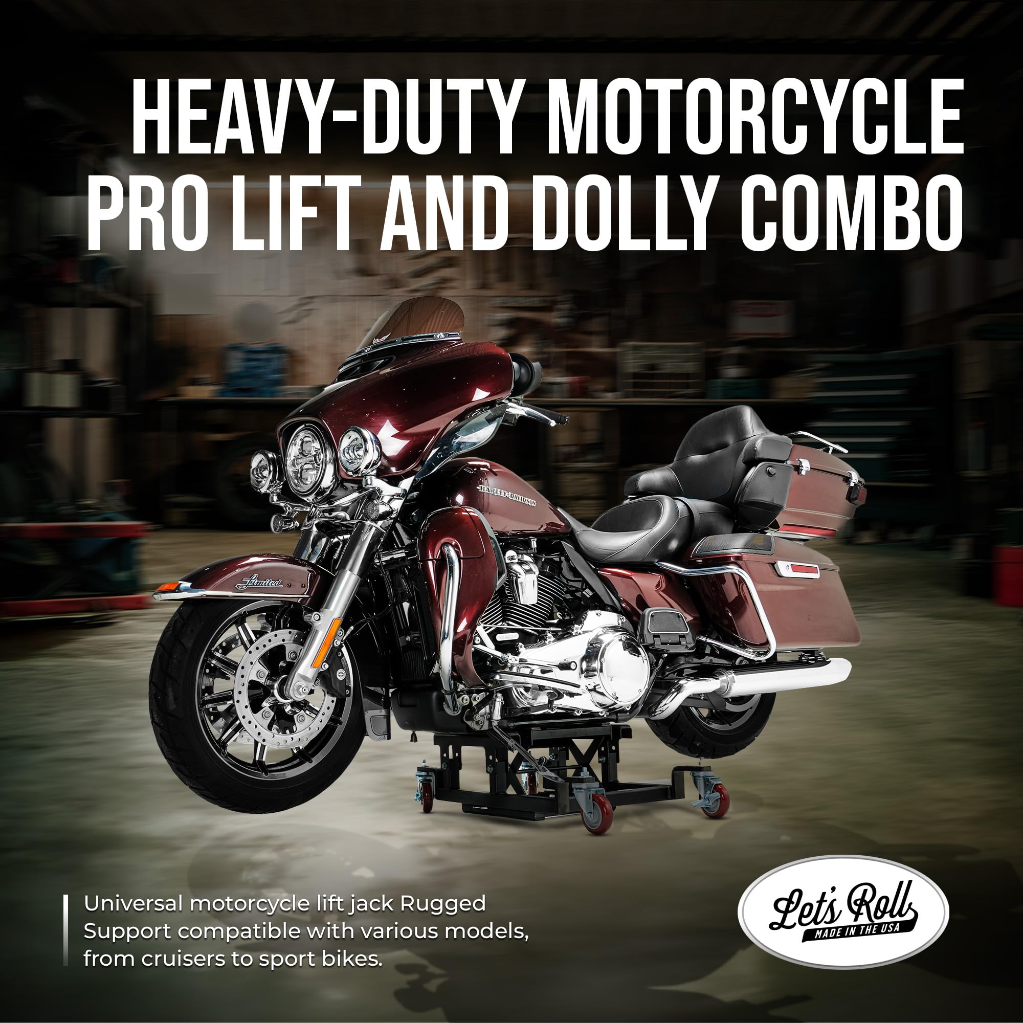 Dolly, Apexx Pro Lift Jack, & Wall Rack