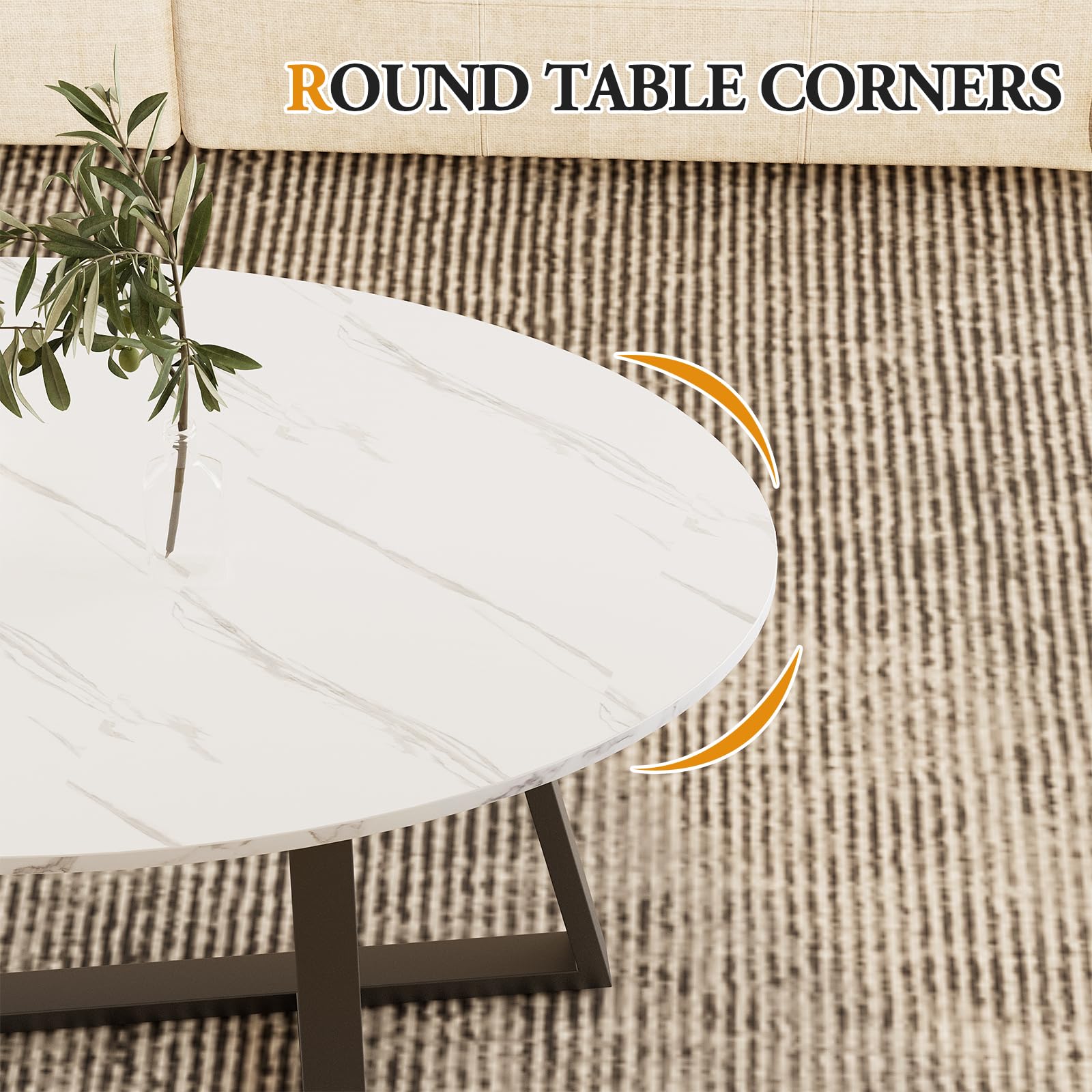 Wolawu Coffee Table Gold Oval Glass Coffee Tables for Living Room,Modern Gold Metal Frame Tea Tables for Small Space, Tempered Glass Top Center Table with Stable Cross Base for Bedroom, Office,Balcony