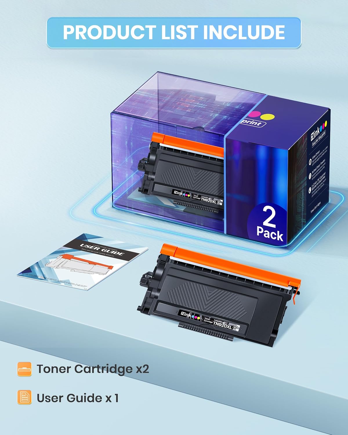 E-Z Ink TN920XL TN920 Toner Cartridge for HL-L6210DW HL-5915DW Compatible Replacement for Brother TN 920XL TN920XXL TN920UXXL TN-920 XL High Yield Use with HL-L6210DWT HL-L5210DW (4 Black, with Chip)