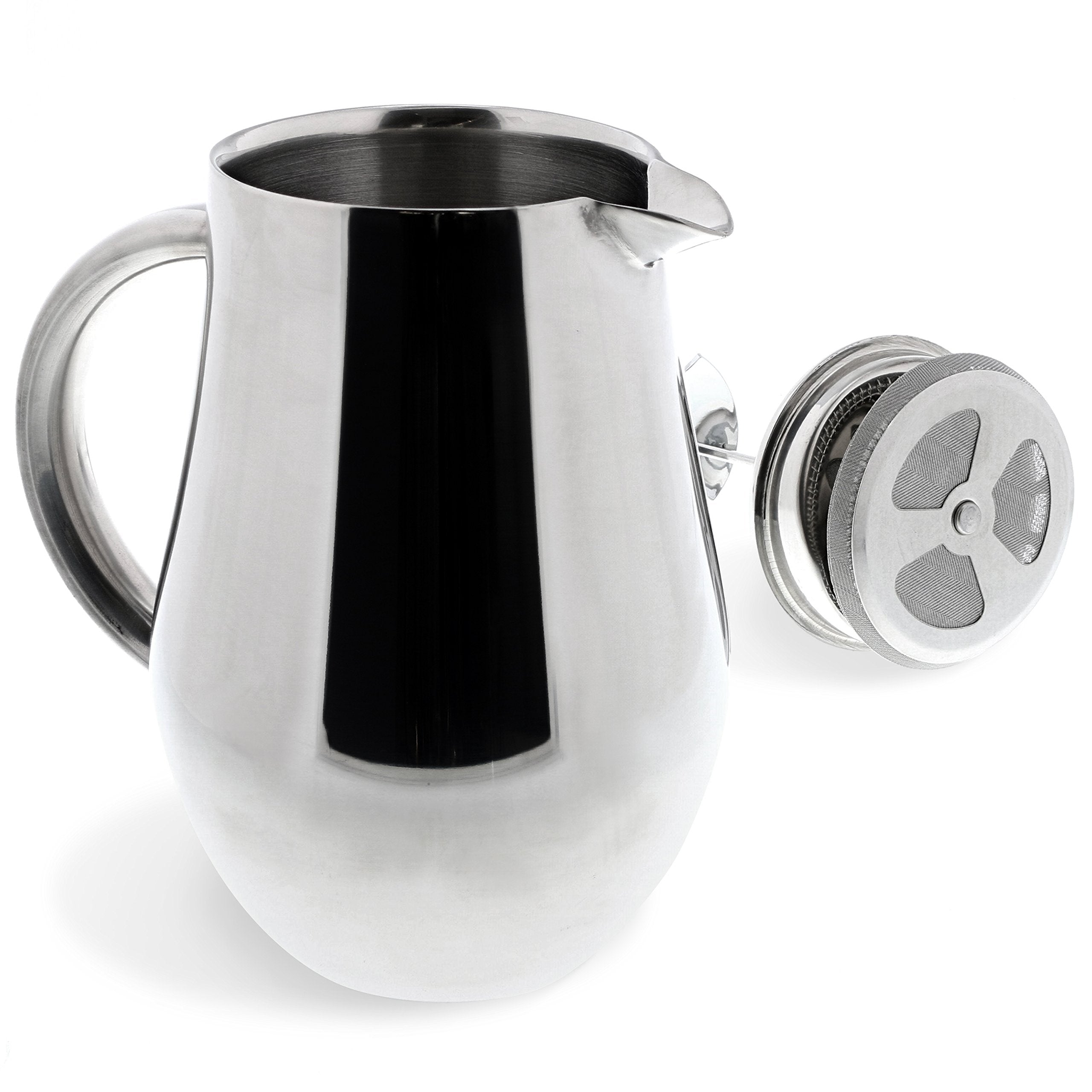 SterlingPro Stainless Steel French Press Coffee Maker 1 L (34 oz) Black – Double Walled Insulated Large Coffee Press, Durable Design Keeps Drinks Hot, Easy to Use and Clean for Rich Flavor Brewing