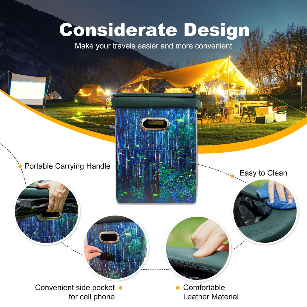 Ann Katy Upgrade XL Portable Toilet for Adults, Extra Large Portable Travel Floding Toilet, Camping Tall Toilets with Lid for Adults and Kids Compact Potty for Car,Hiking,Beach and Camping
