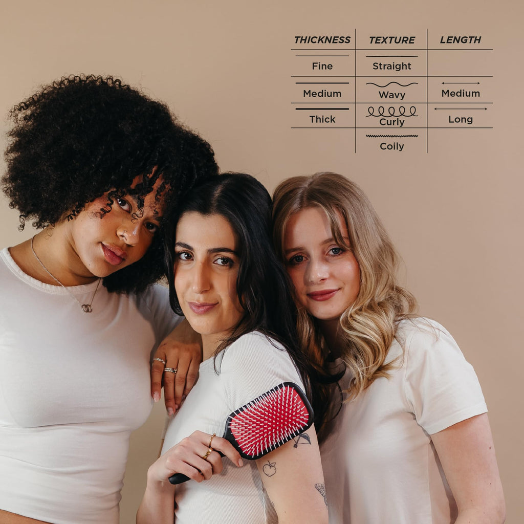 Denman Power Paddle Hair Brush for Quick and Convenient Detangling, Blow Drying and Styling - Combination of D3 Styling Pens & Paddle Brush - For Men and Women P038